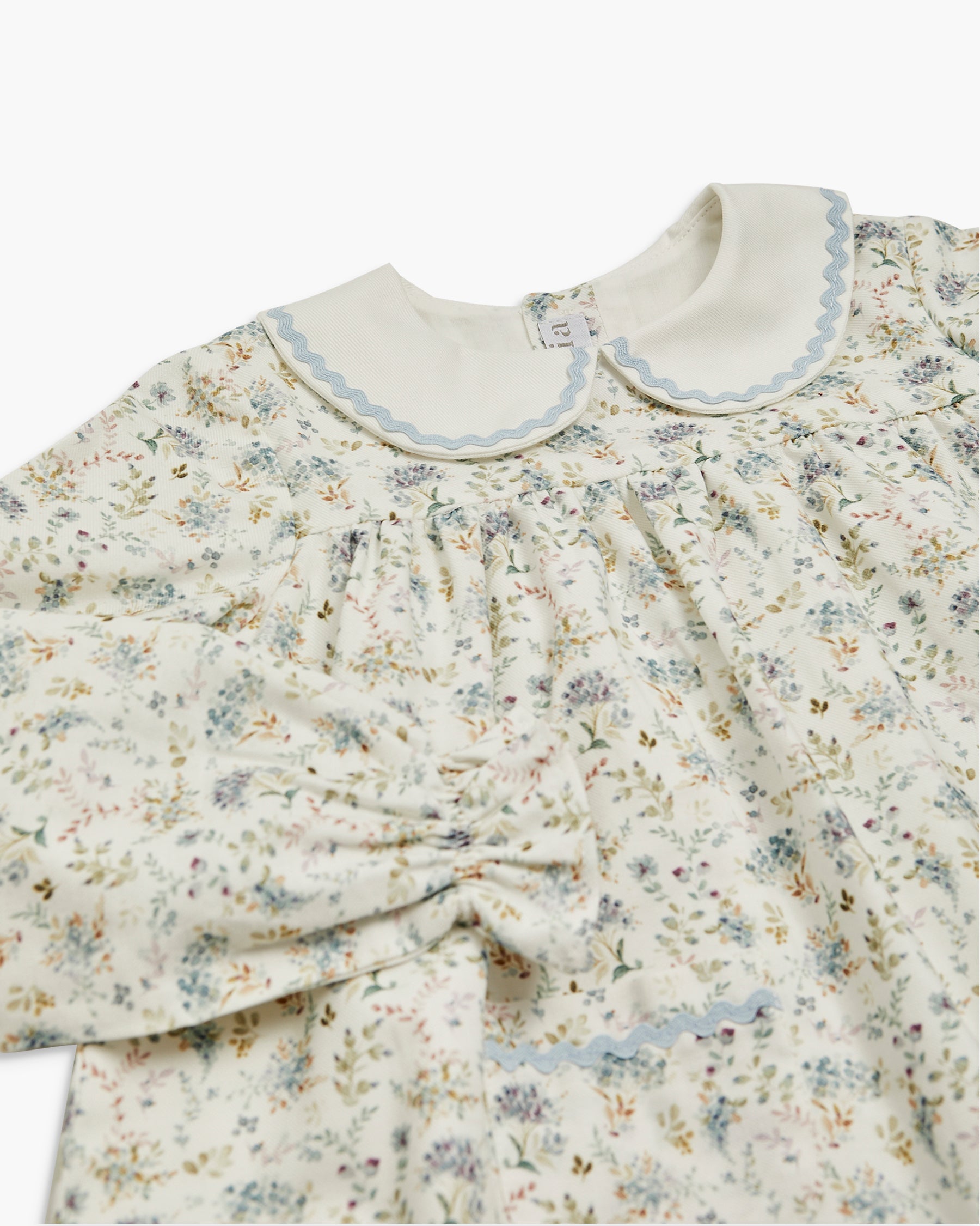 Leela Dress Dusty Blue Floral