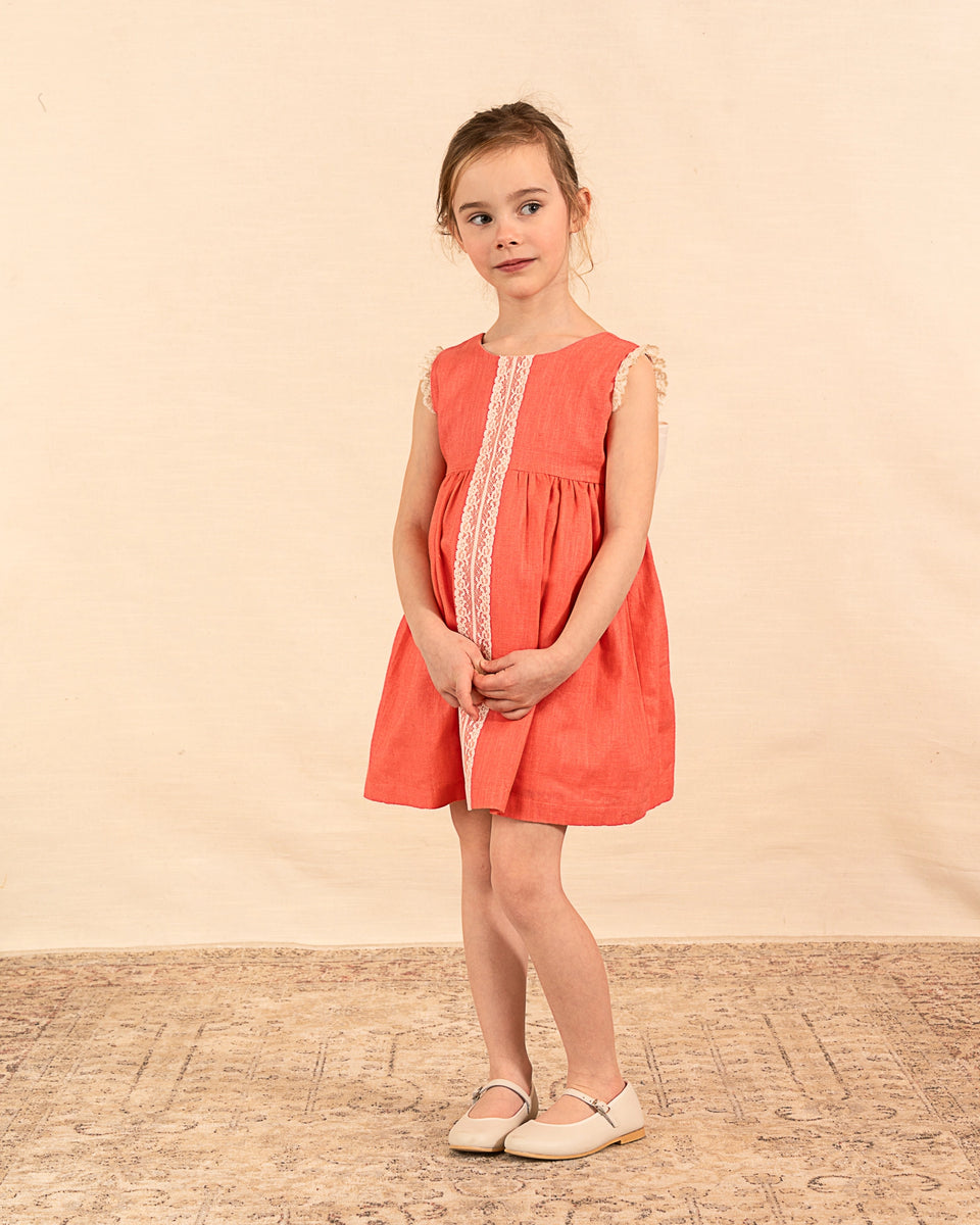 Eloise Dress Coral Amaia London 7212