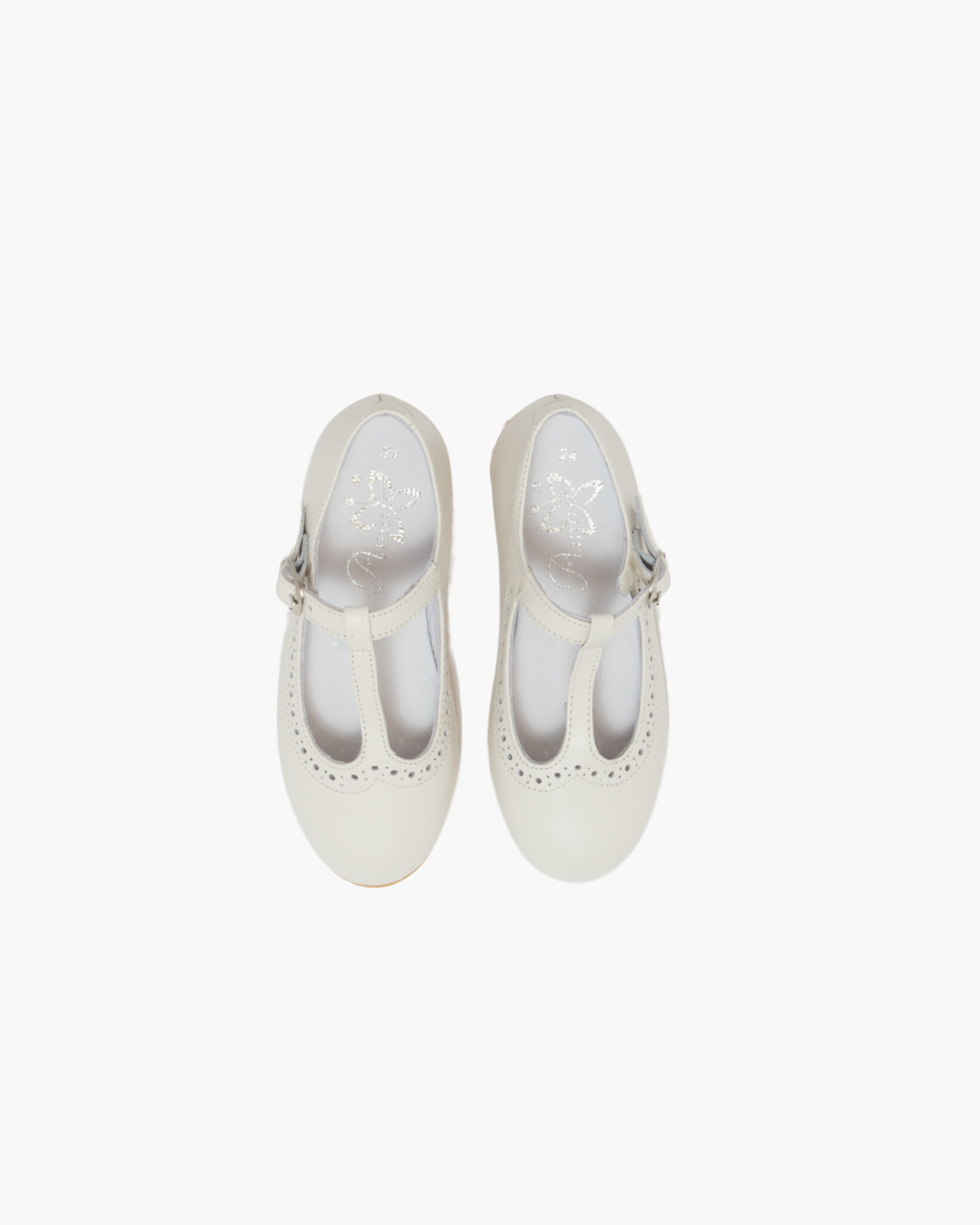 Girl T Bar Shoes Cream