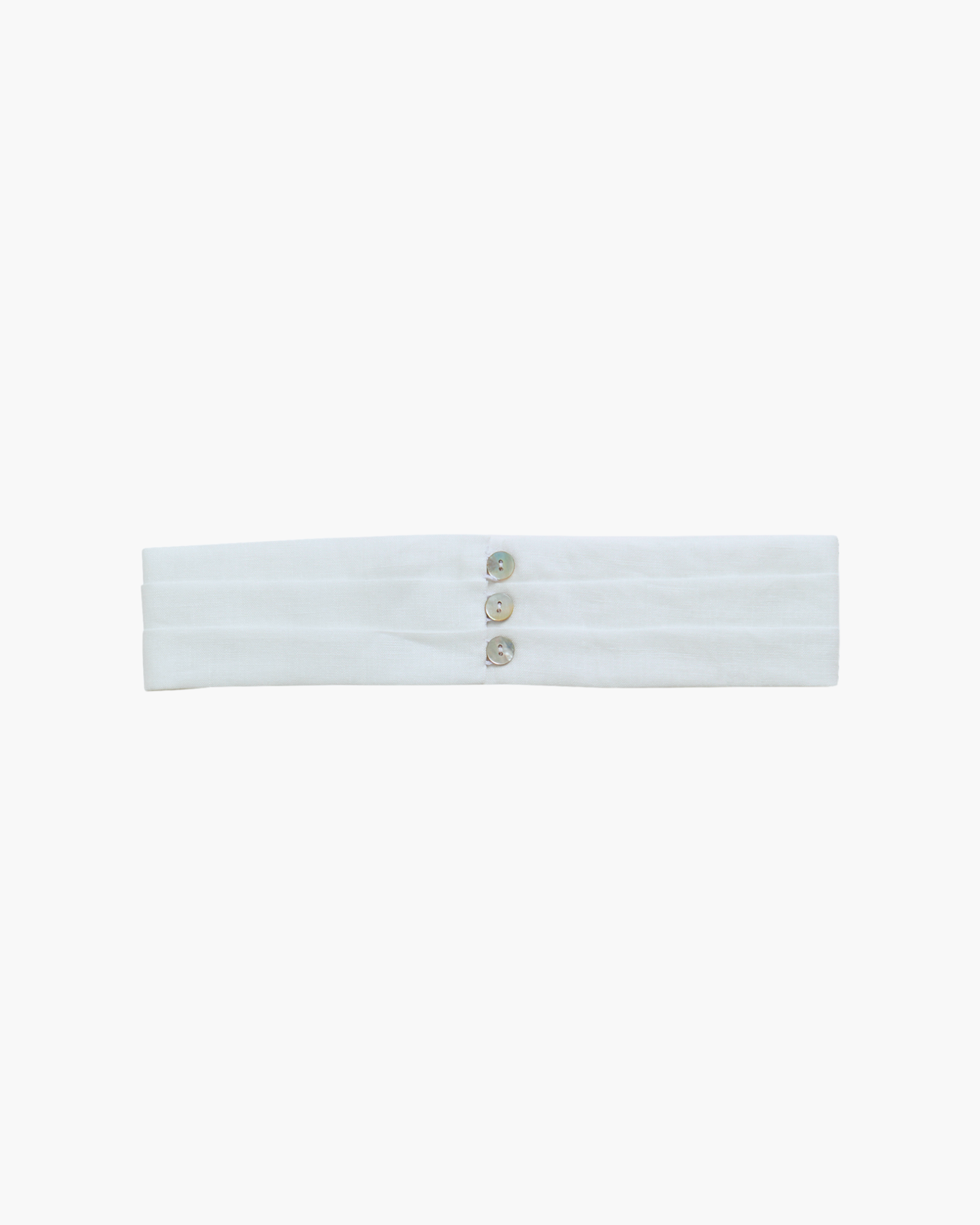 Linen Cummerbund Off White