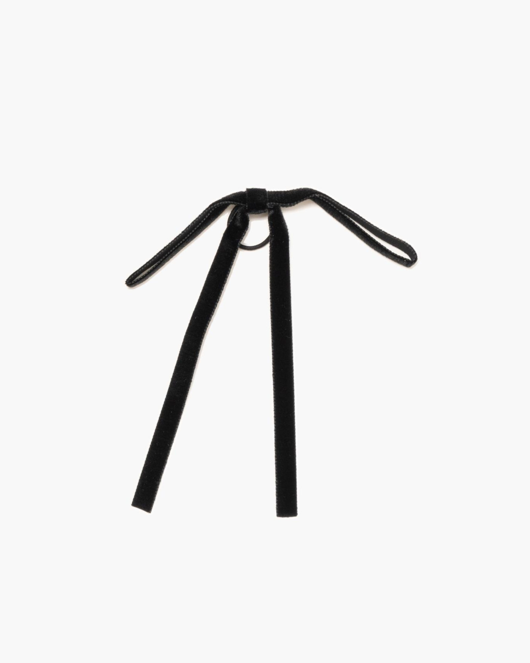 Thin Velvet Hair Tie Black
