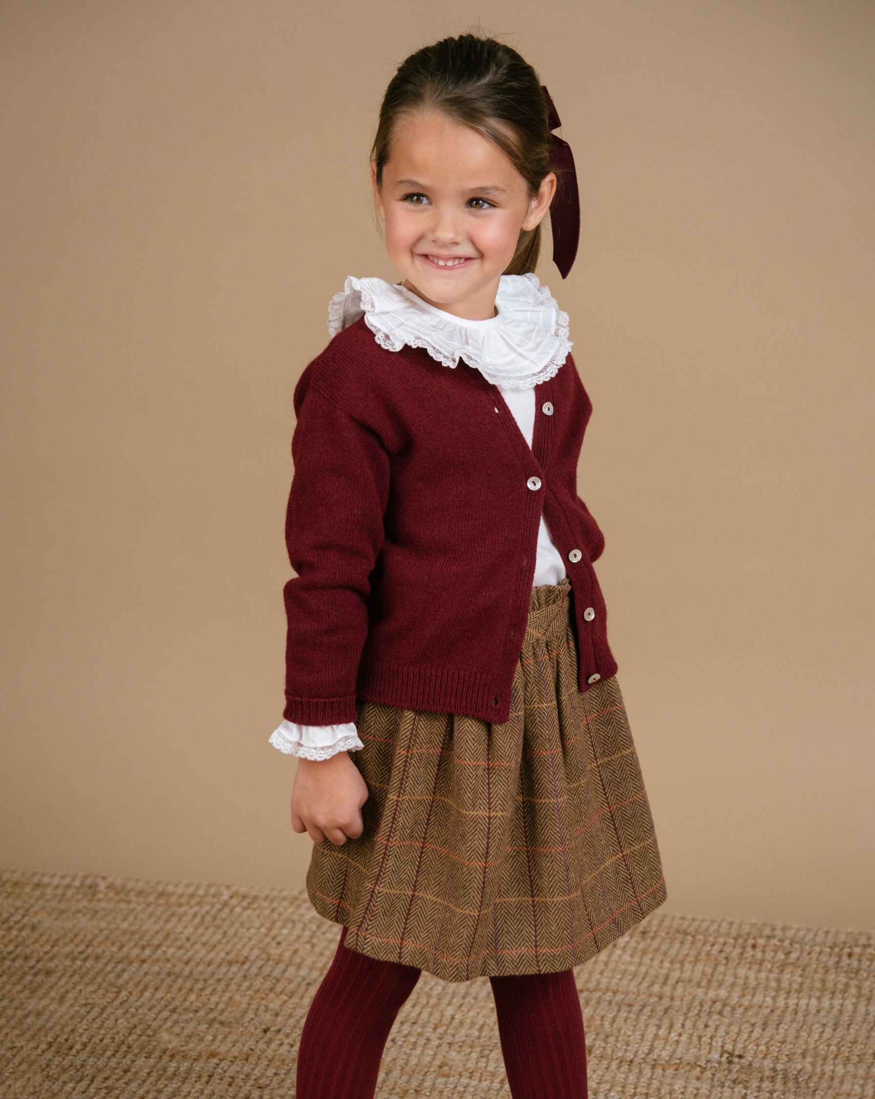 Viana Skirt Brown Tweed