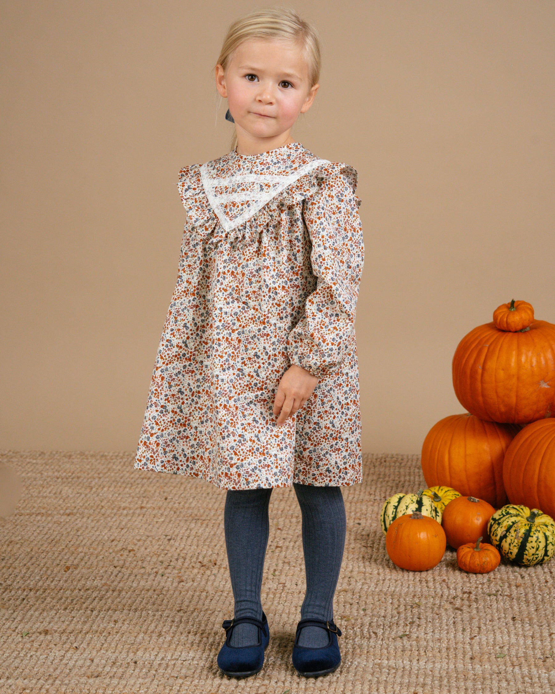 Avie Dress Brown/Blue Liberty