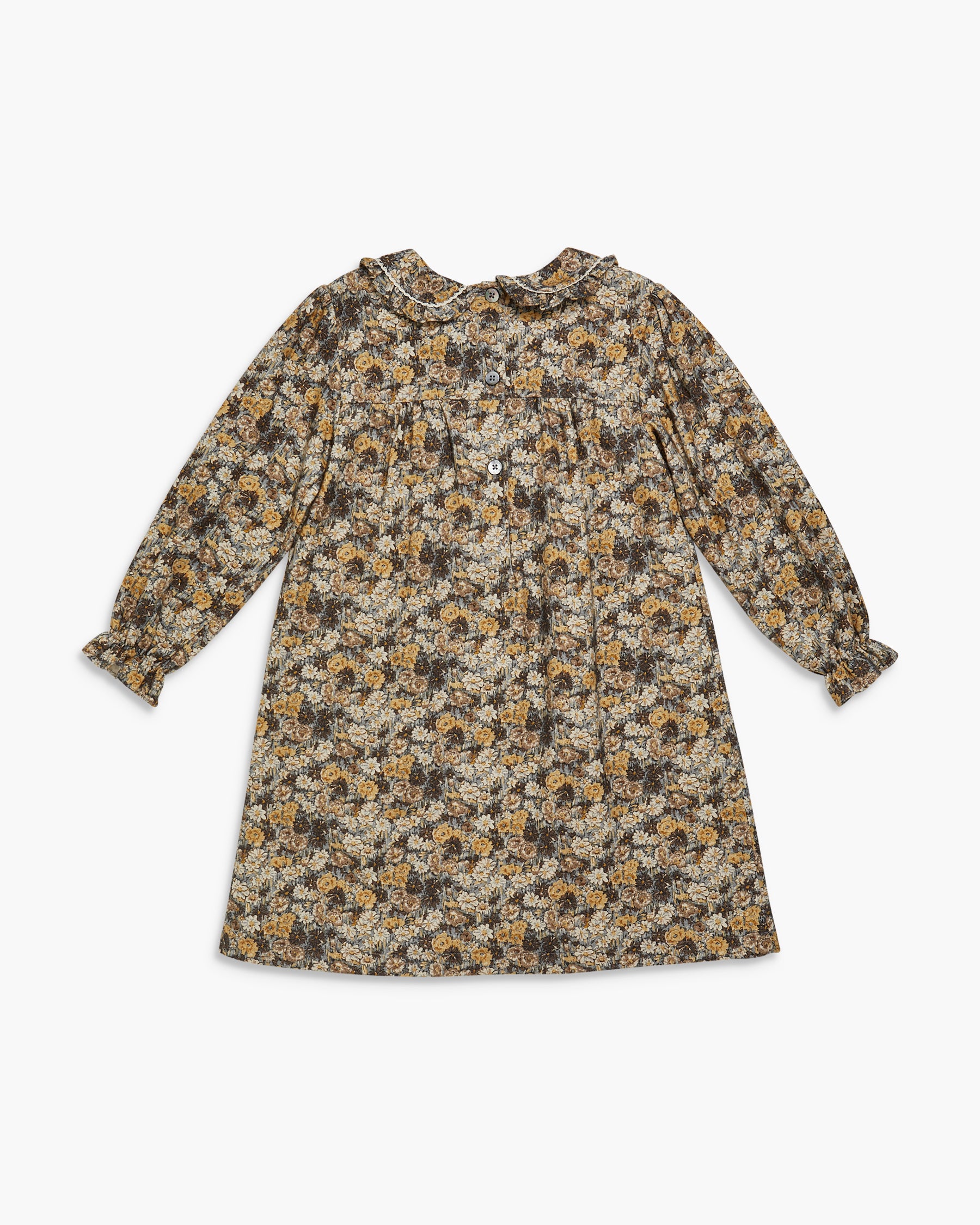 Antoinette Dress Floral Emerised Twill