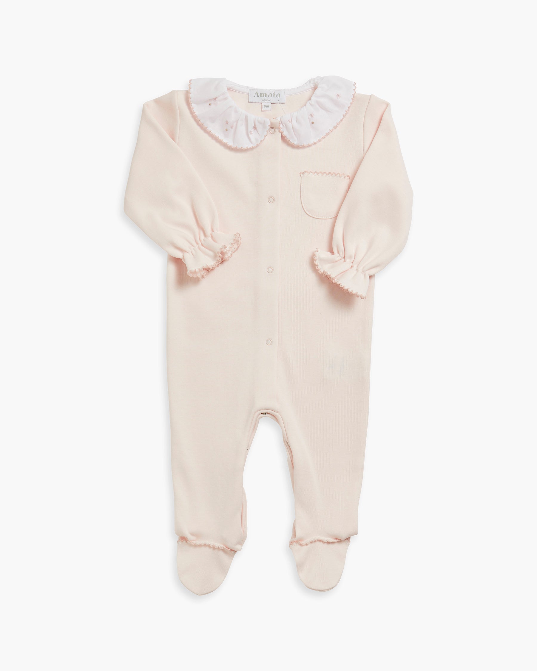 Embroidered Babygrow Pink