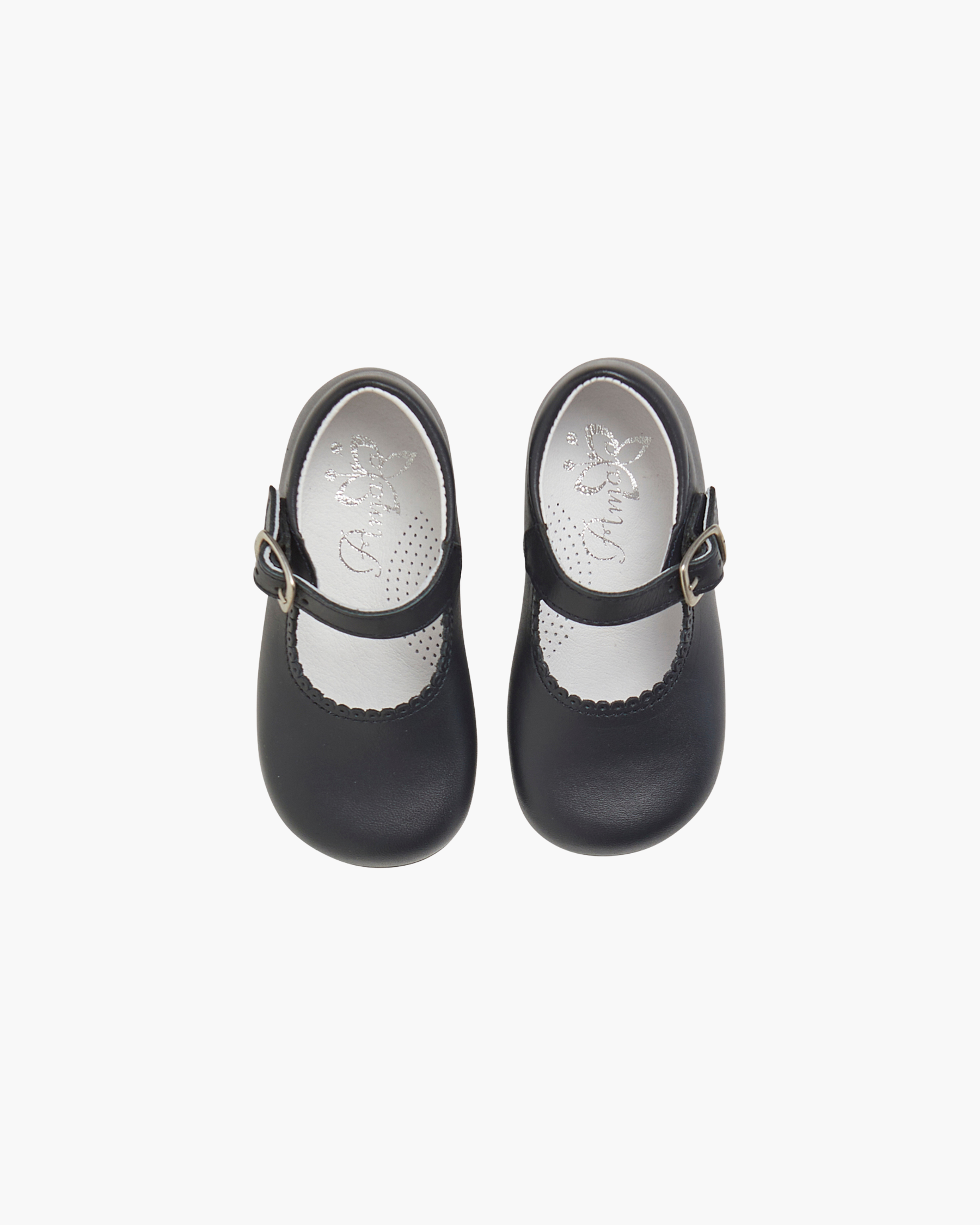 Baby Girl Shoes in Navy leather, style Mary Jane