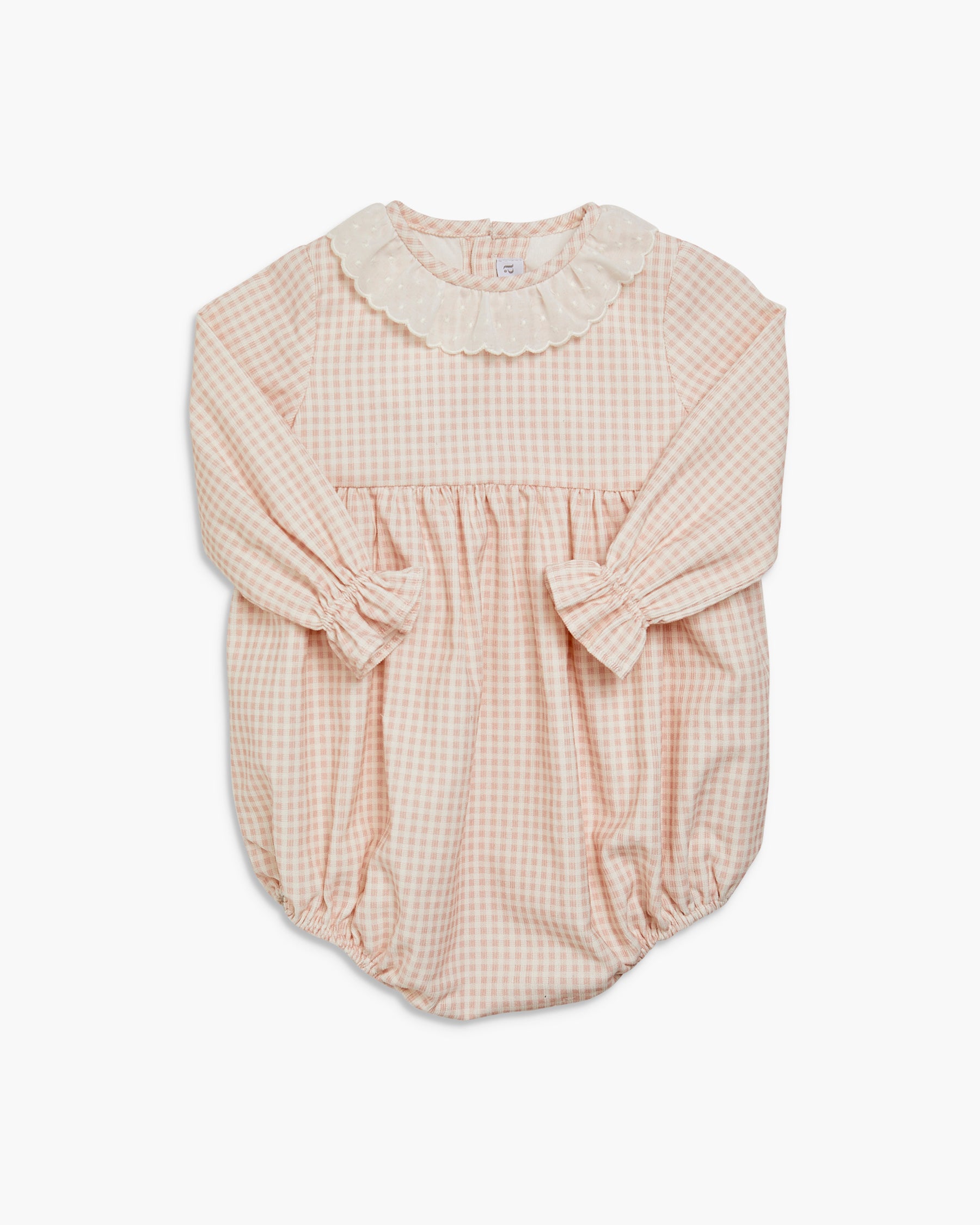 Bubble Romper Vichy Print Babycord