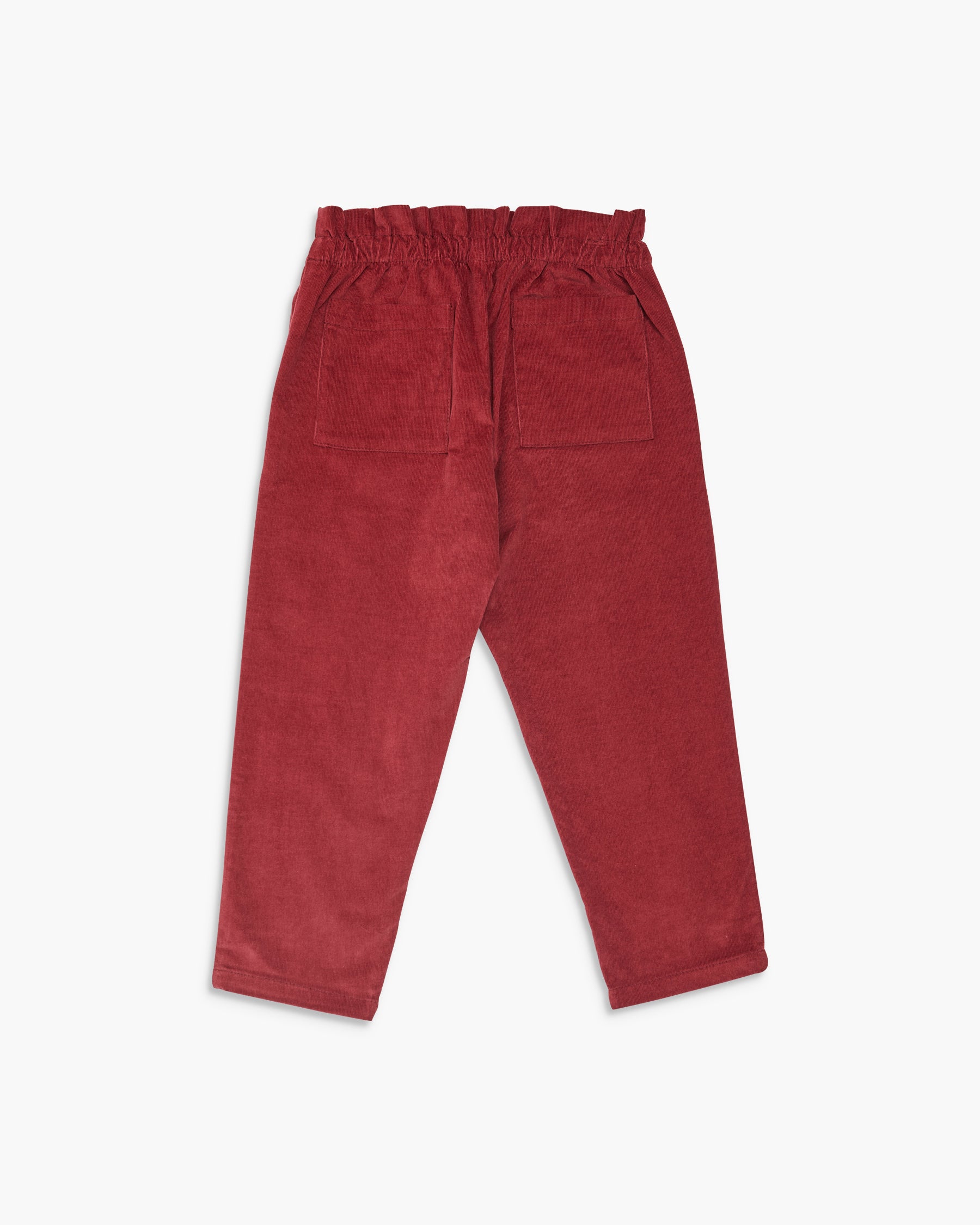 Back of trousers red corduroy for girl
