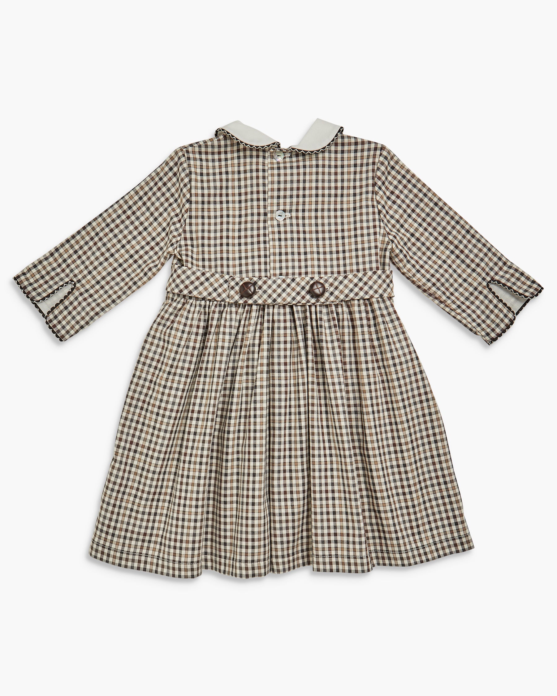 Corneta Dress Brown/Black Check Twill