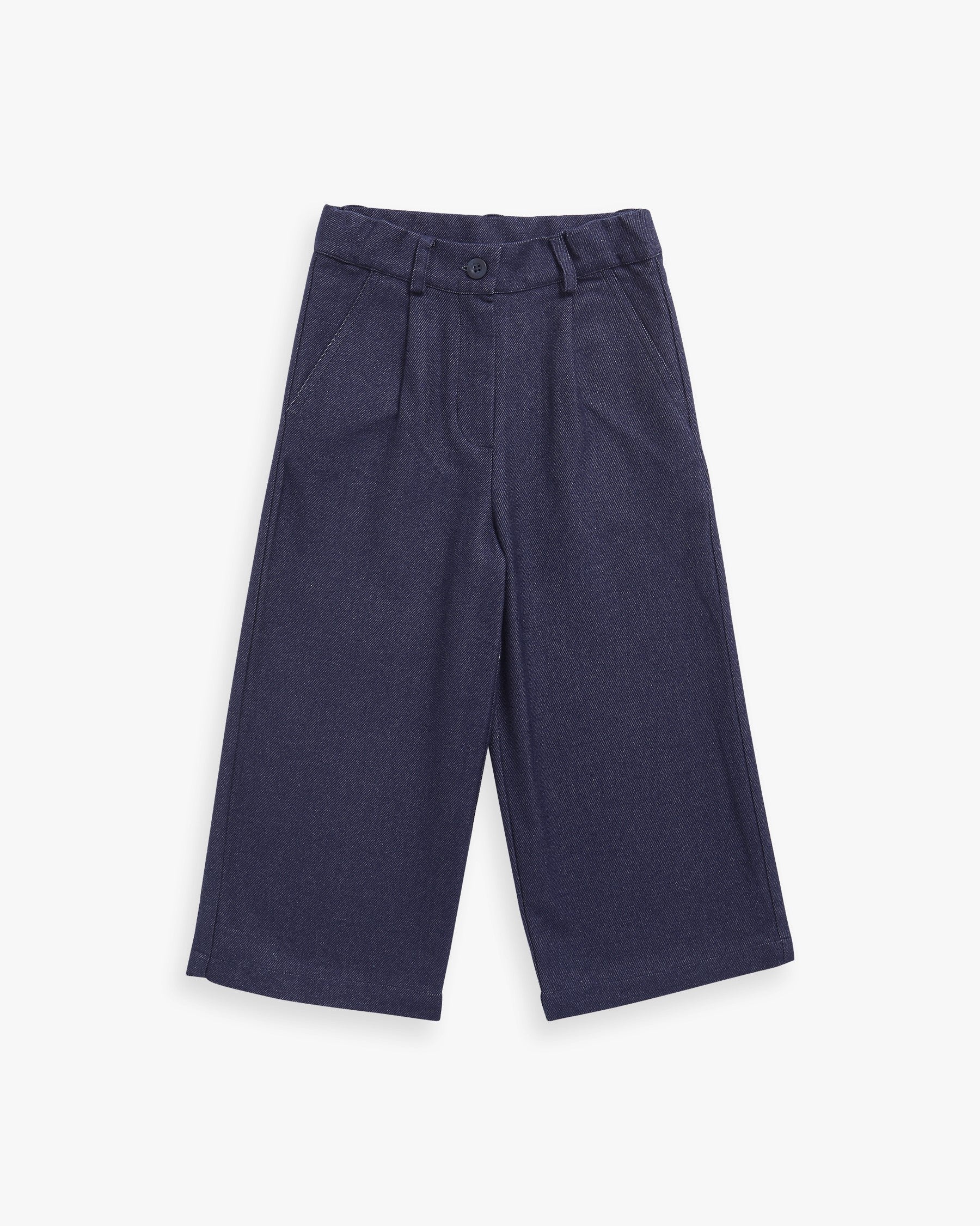 Cyrilla trousers in soft navy twill fabric for girl