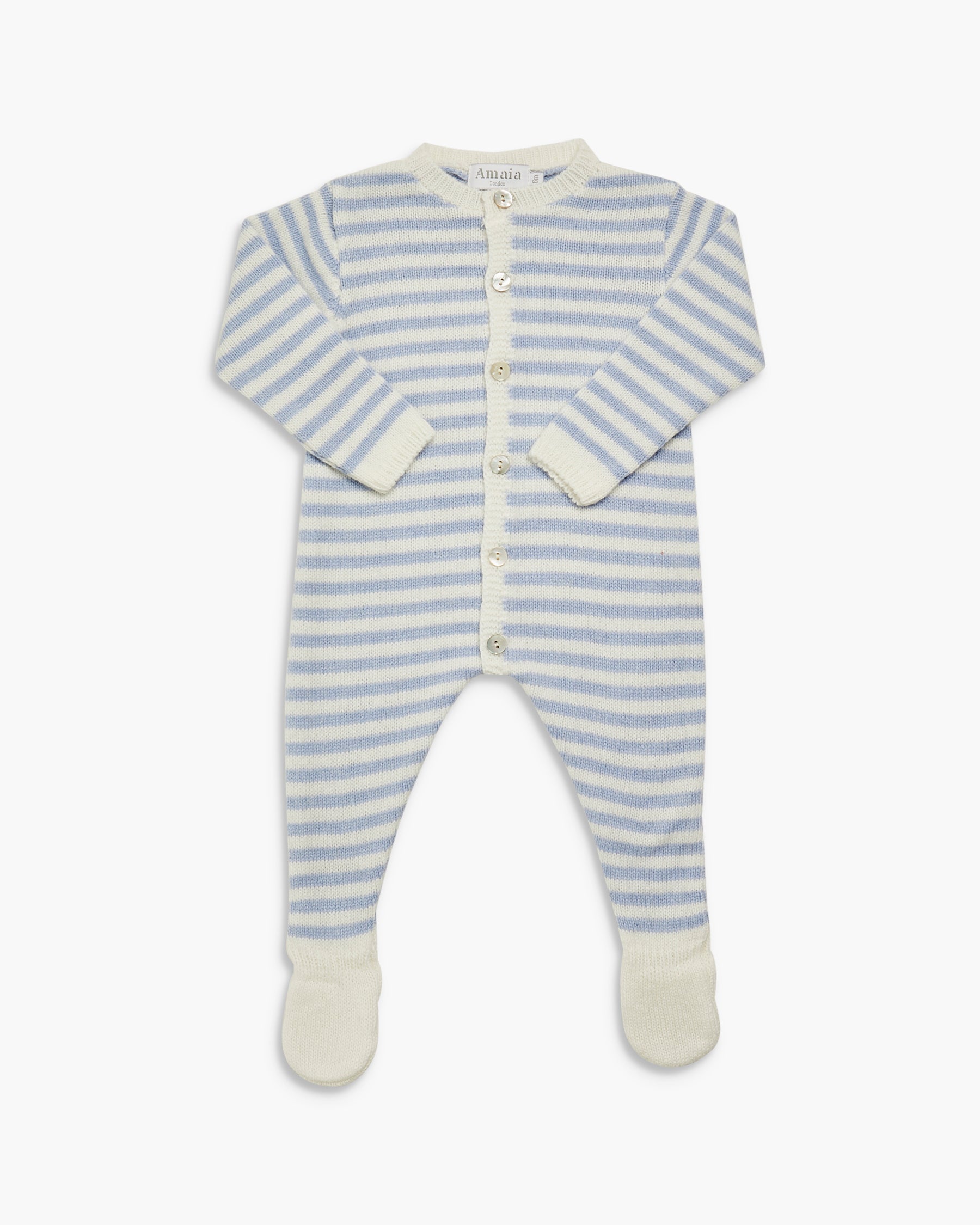 Dalton Romper Dusty Blue Stripe