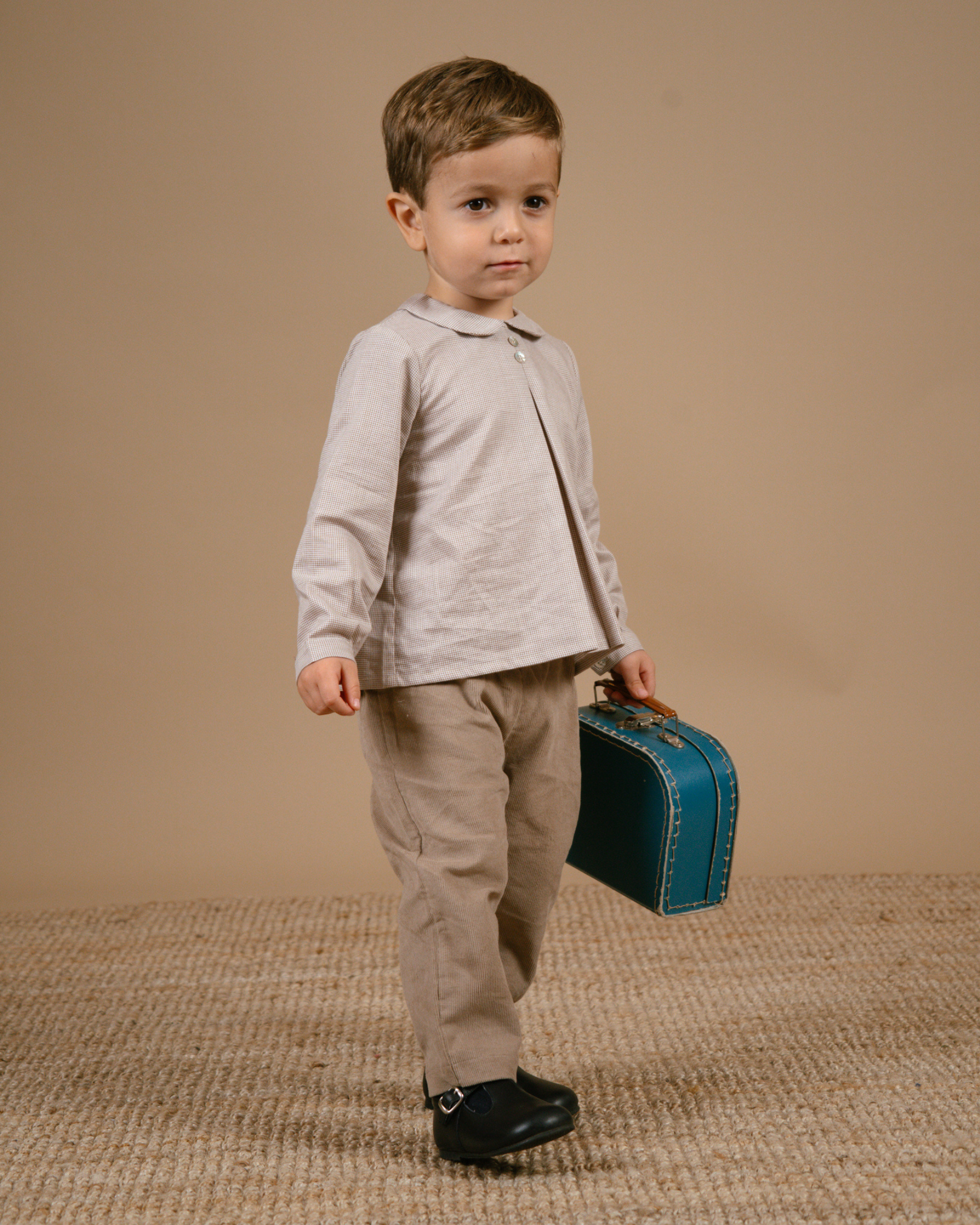 Darius Shirt Beige Minicheck