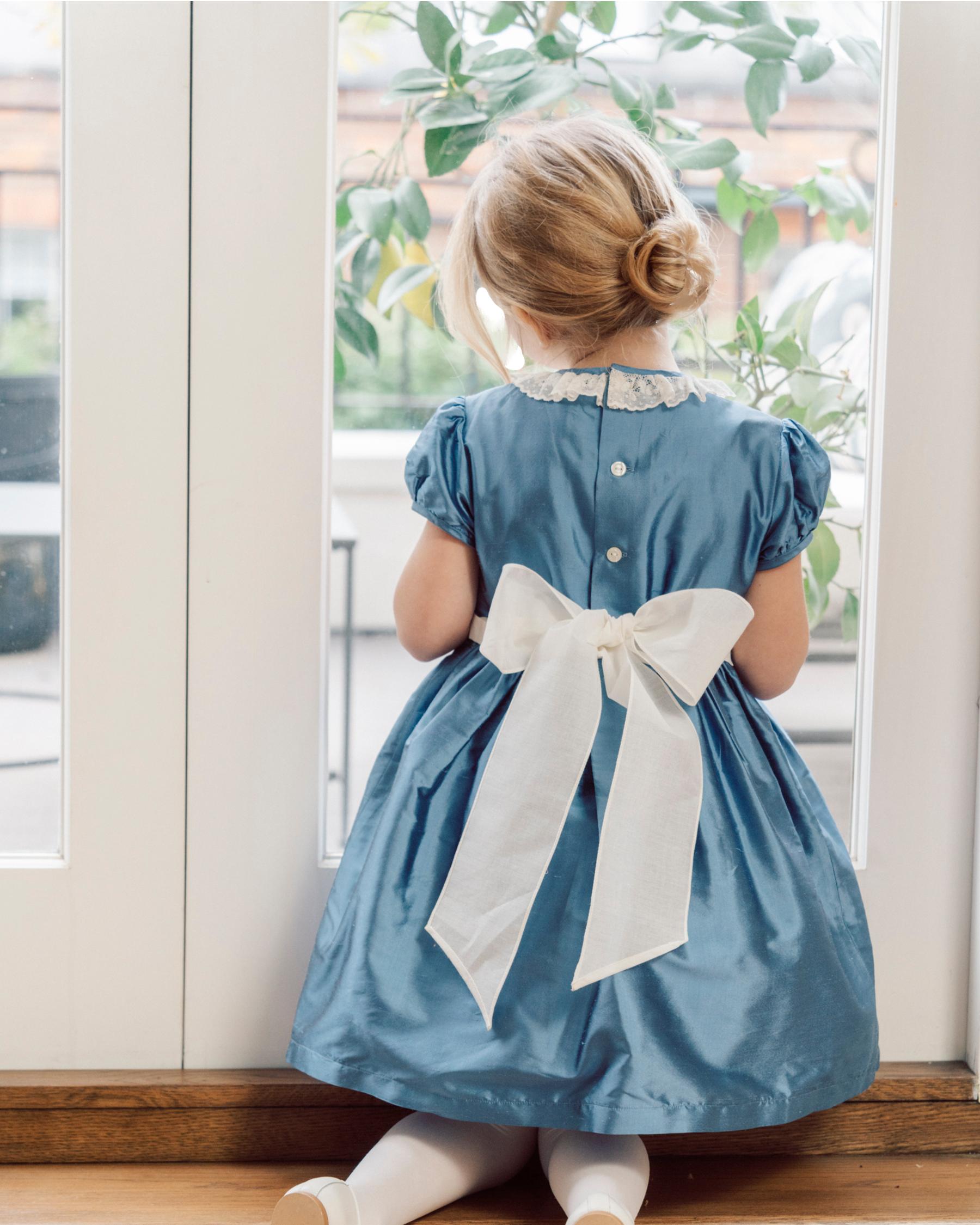 Elisabeth Dress Blue Silk