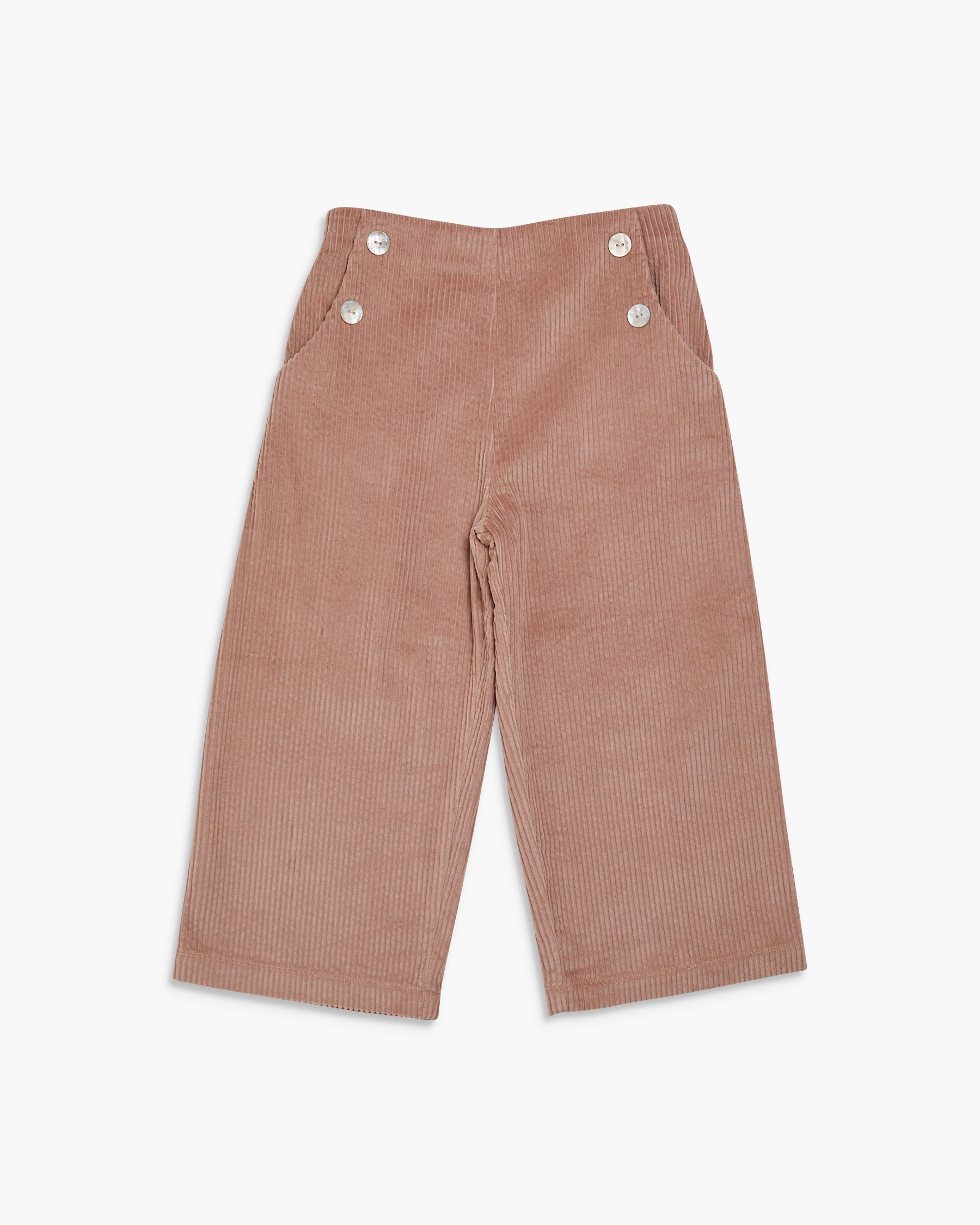 Fleur - Trousers in dusty pink corduroy for girl