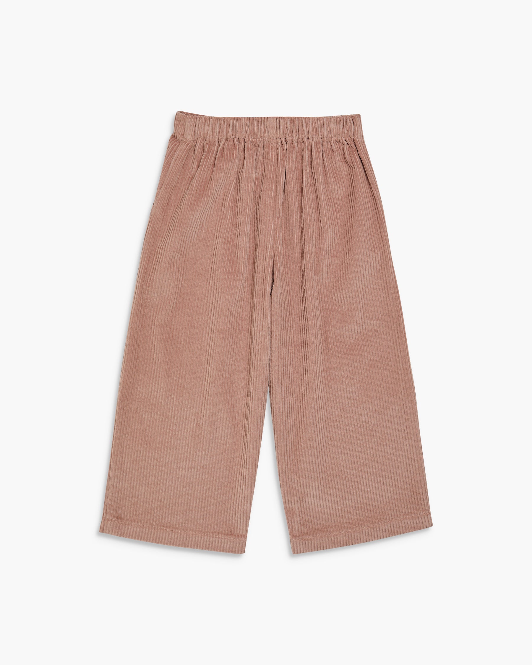 Back of trousers in dusty pink corduroy for girl