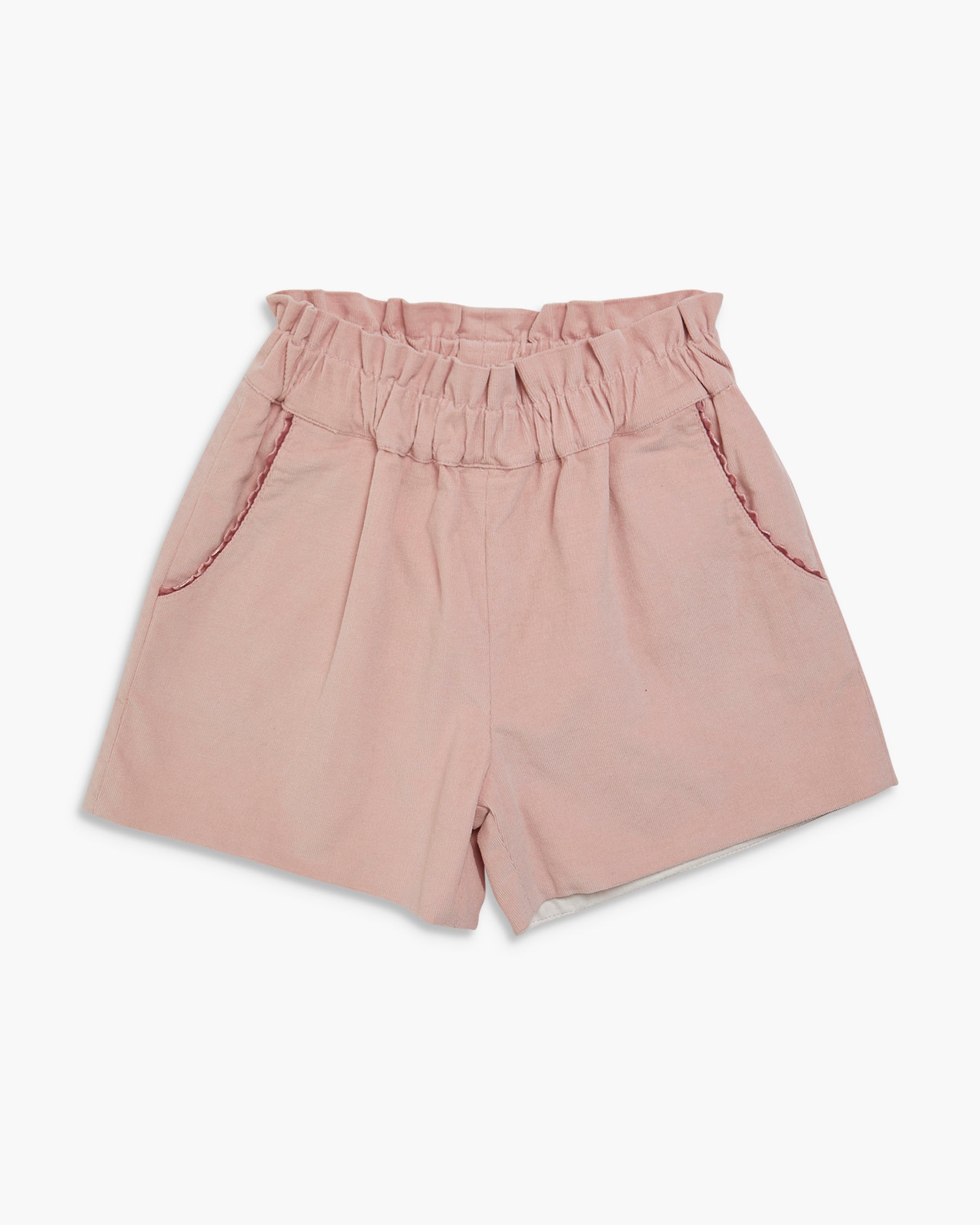 Pink shorts on a white background