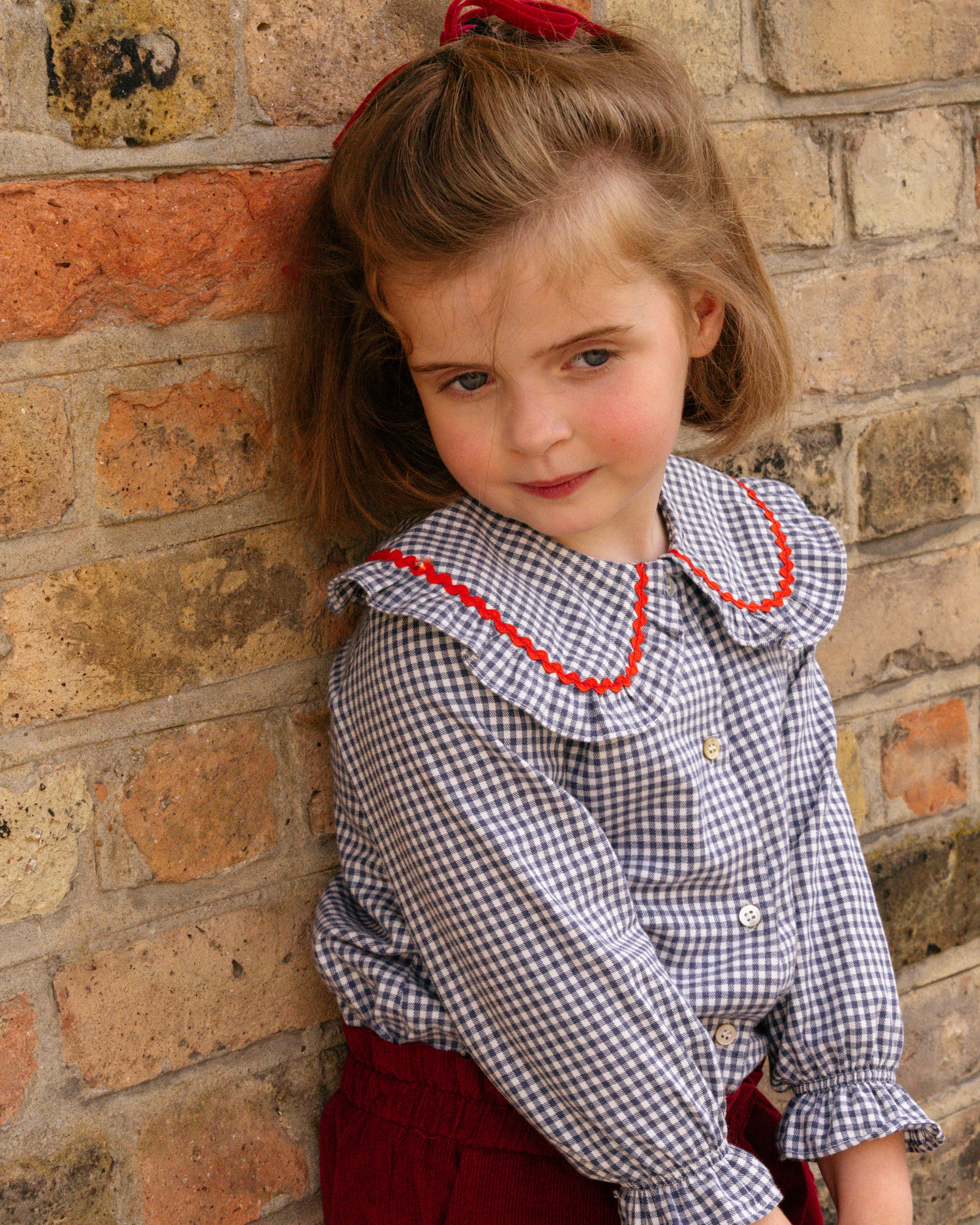 Gaya Blouse Blue Vichy Check