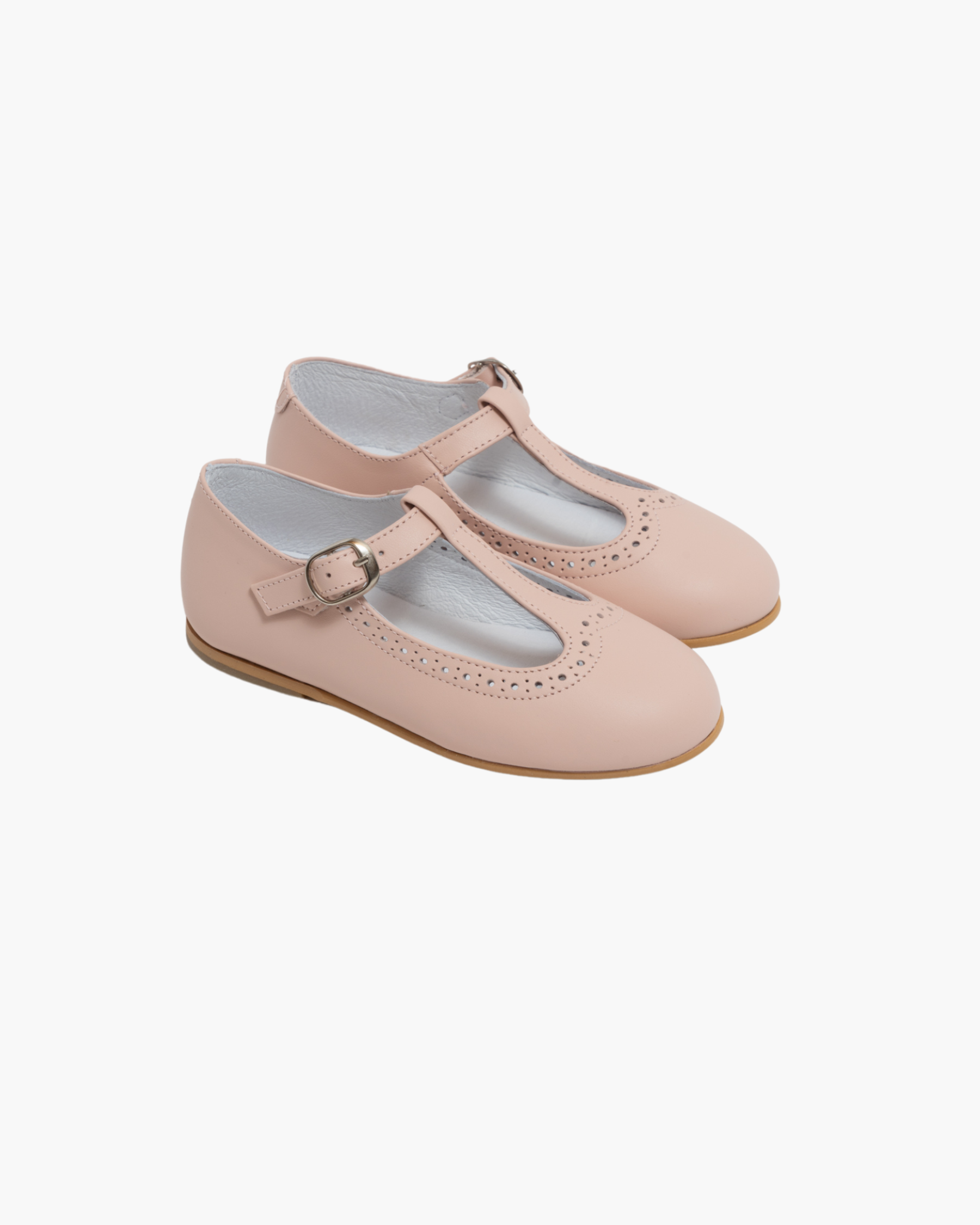 Girl T-Bar Shoes Pink in leather