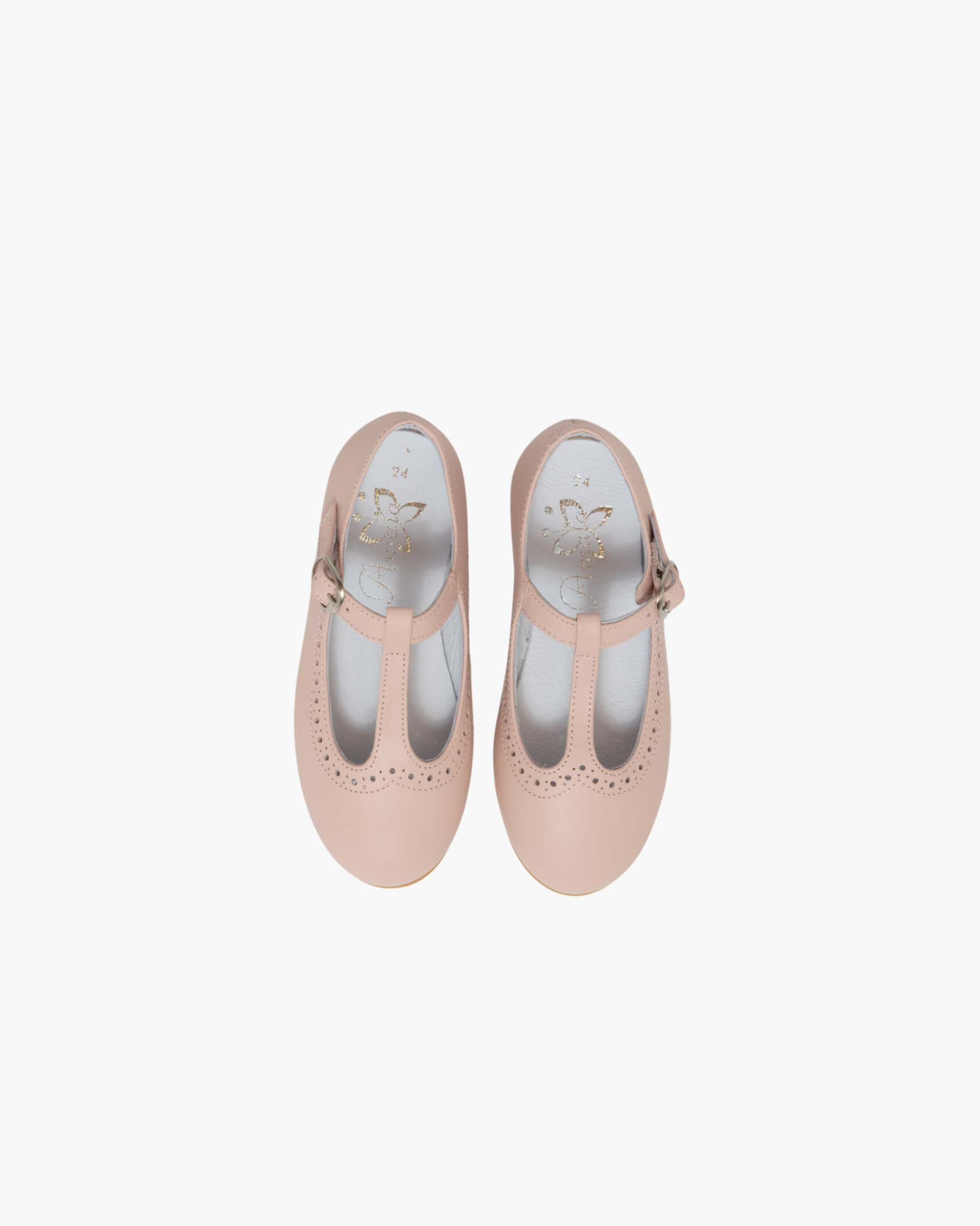 Girl T-Bar Shoes Pink in leather