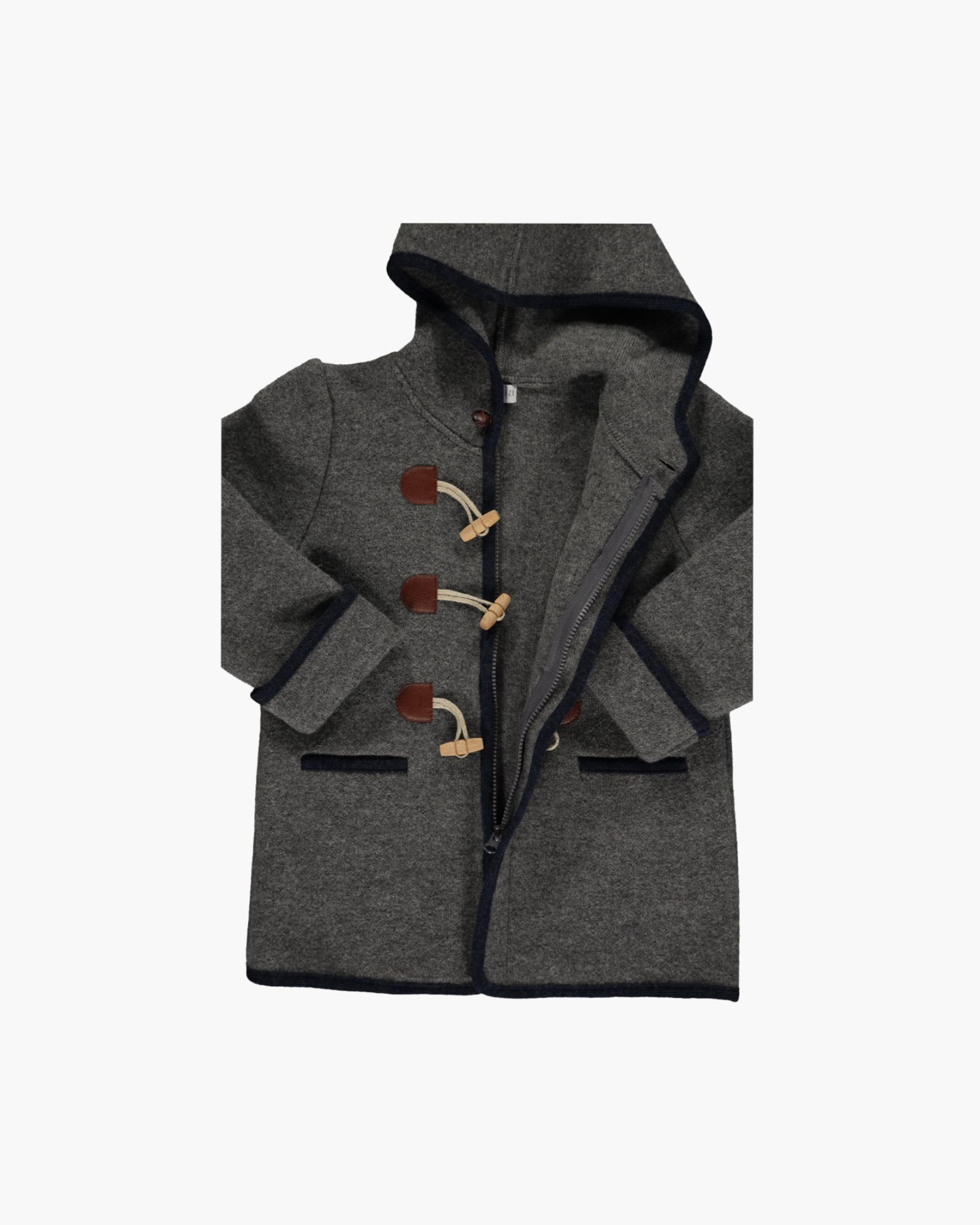 Boy's' Hooded Duffle Coat Grey