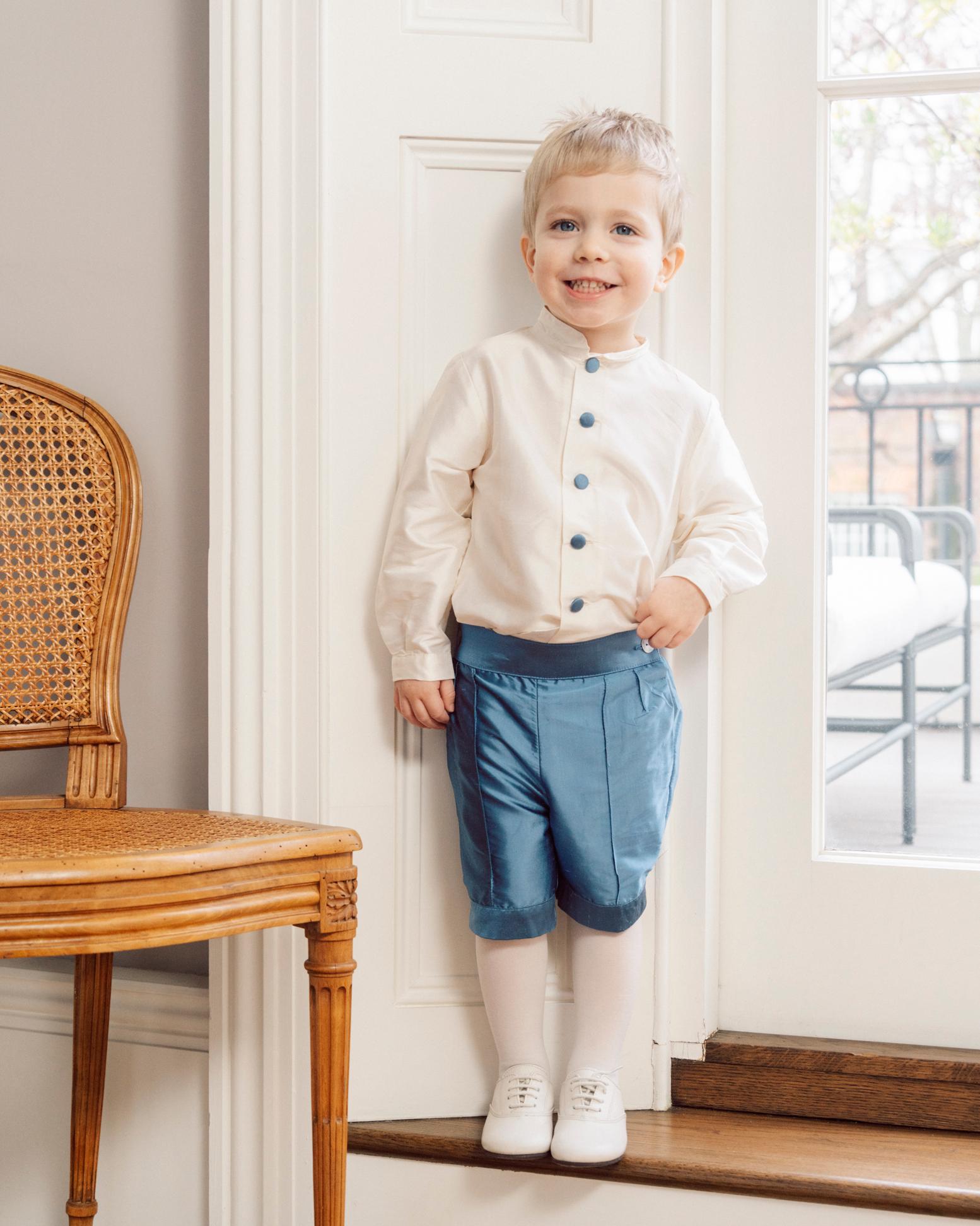 Boy Leather Lace-Up Shoes Ivory