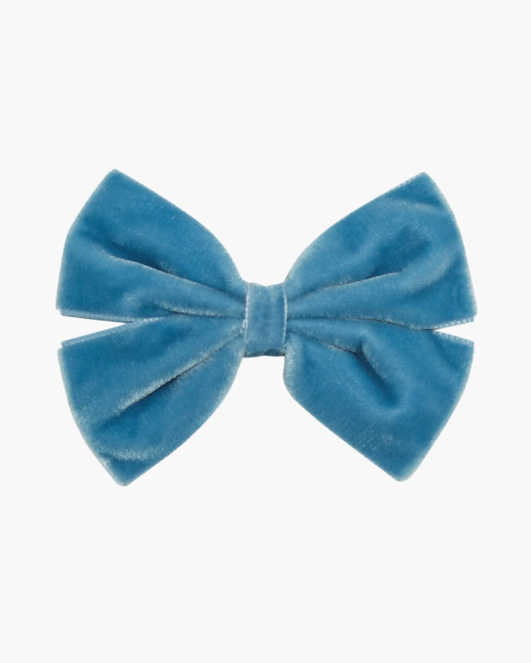 Large Velvet Hairclip Blue