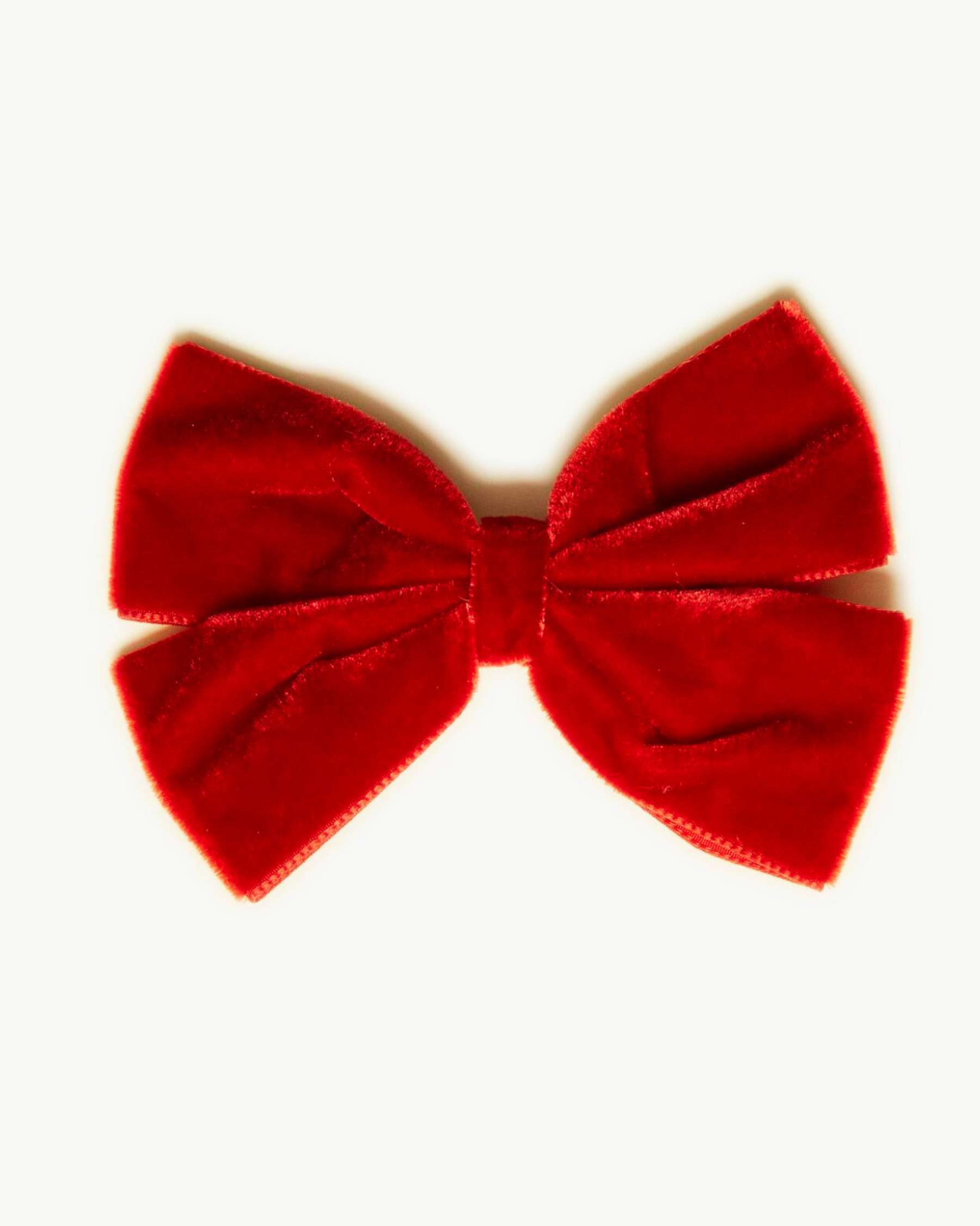 Large Velvet Hairclip Scarlet