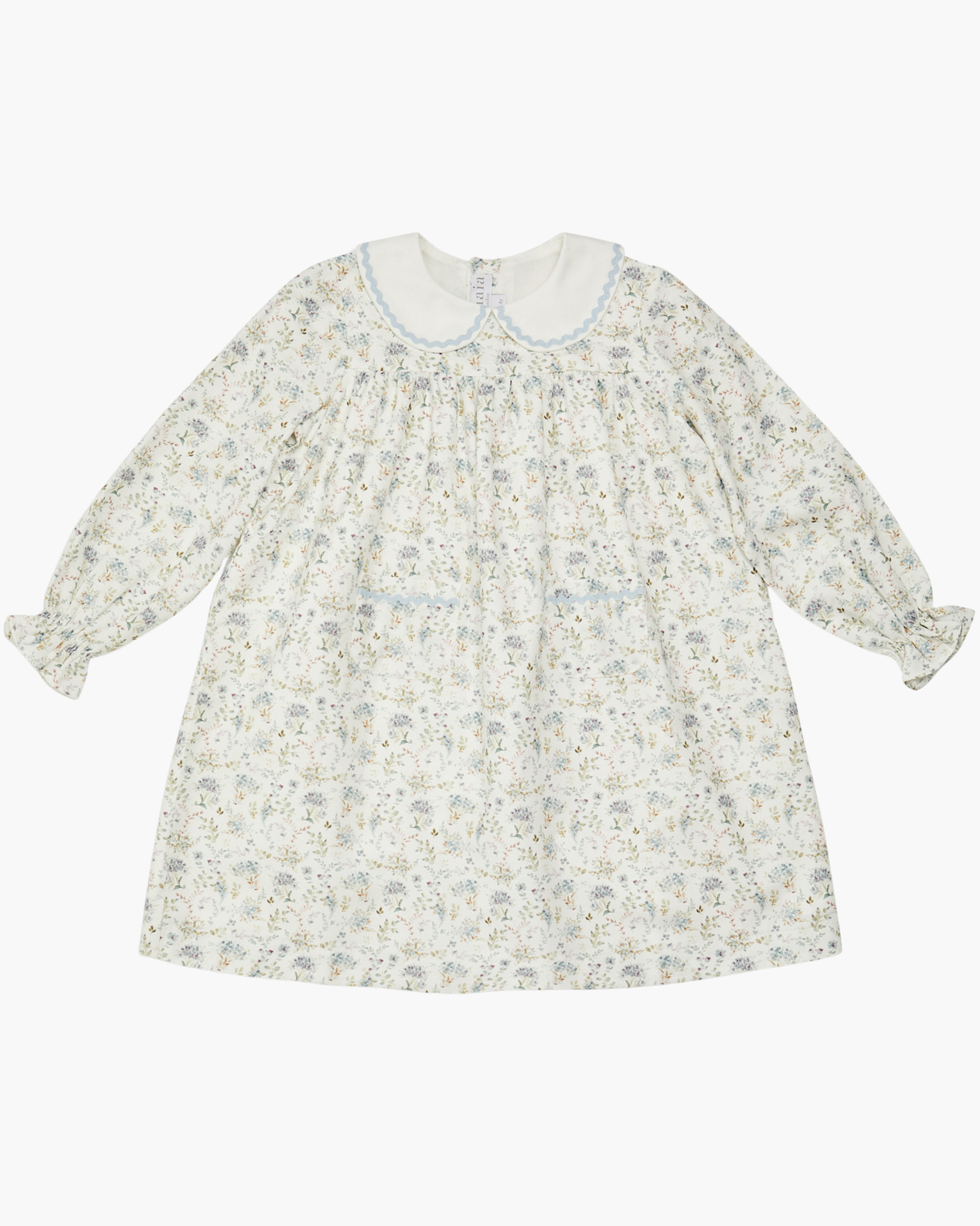 Leela Dress Dusty Blue Floral