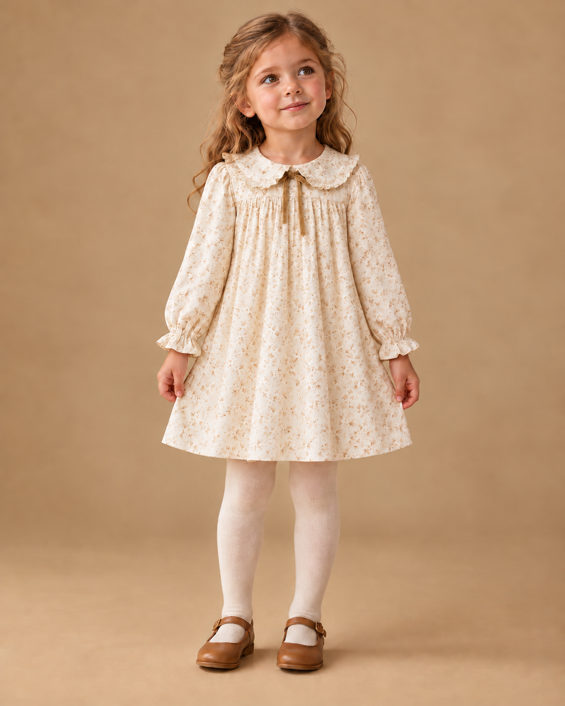 Leela Dress Pink Gold Floral