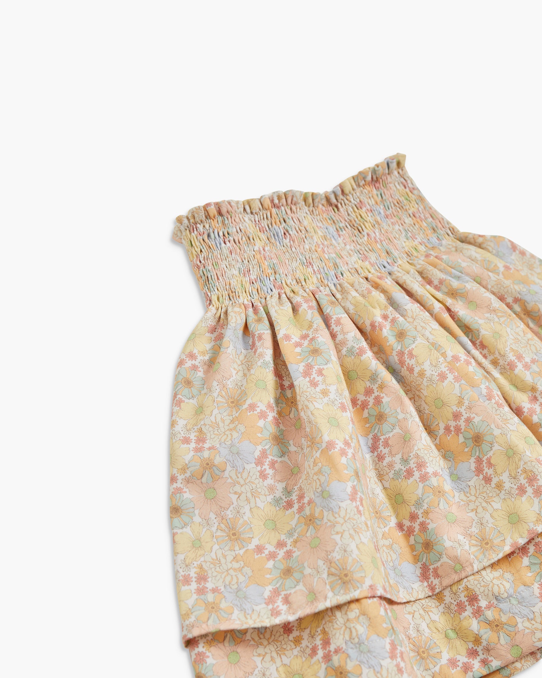 Floral patterned skirt on a white background