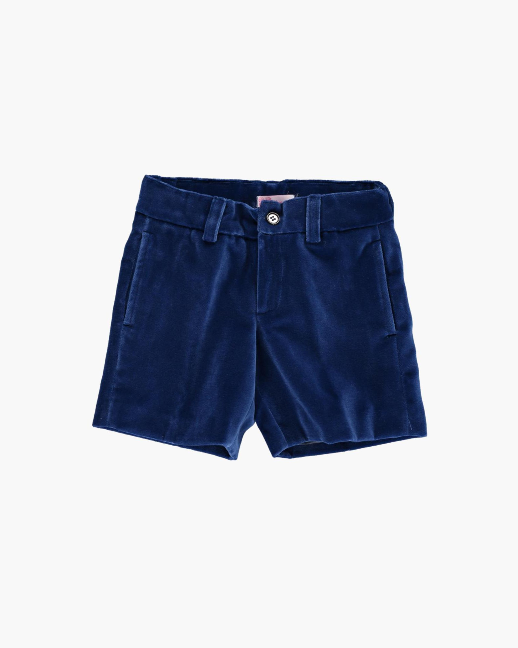 Elegant shorts for boys in blue velvet – Louis model