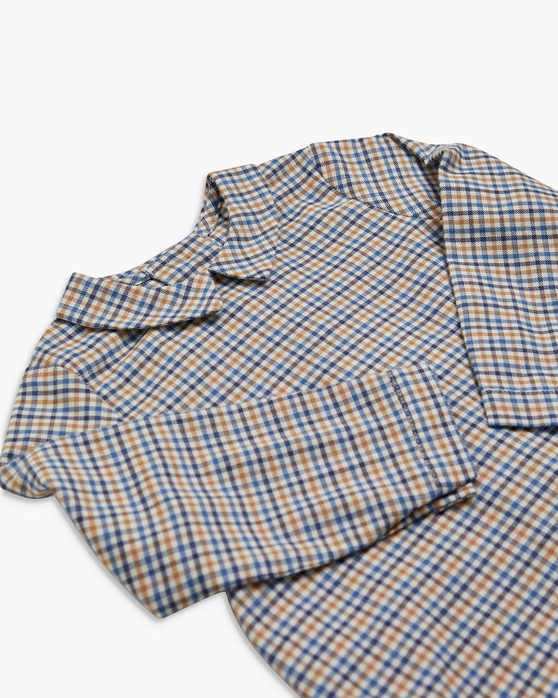 Mallard Shirt Camel/Blue Check
