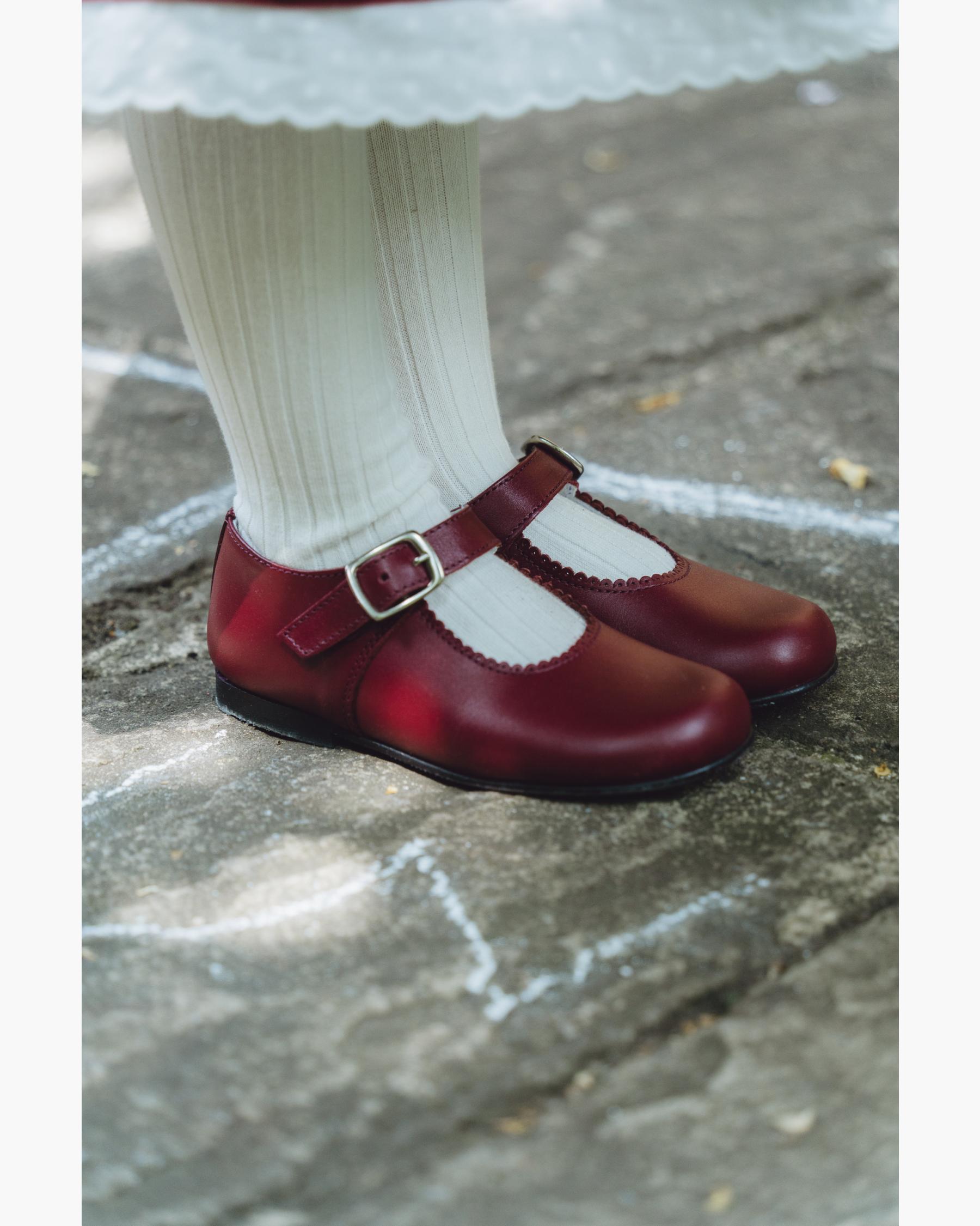 Mary Jane Girl Shoes Burgundy