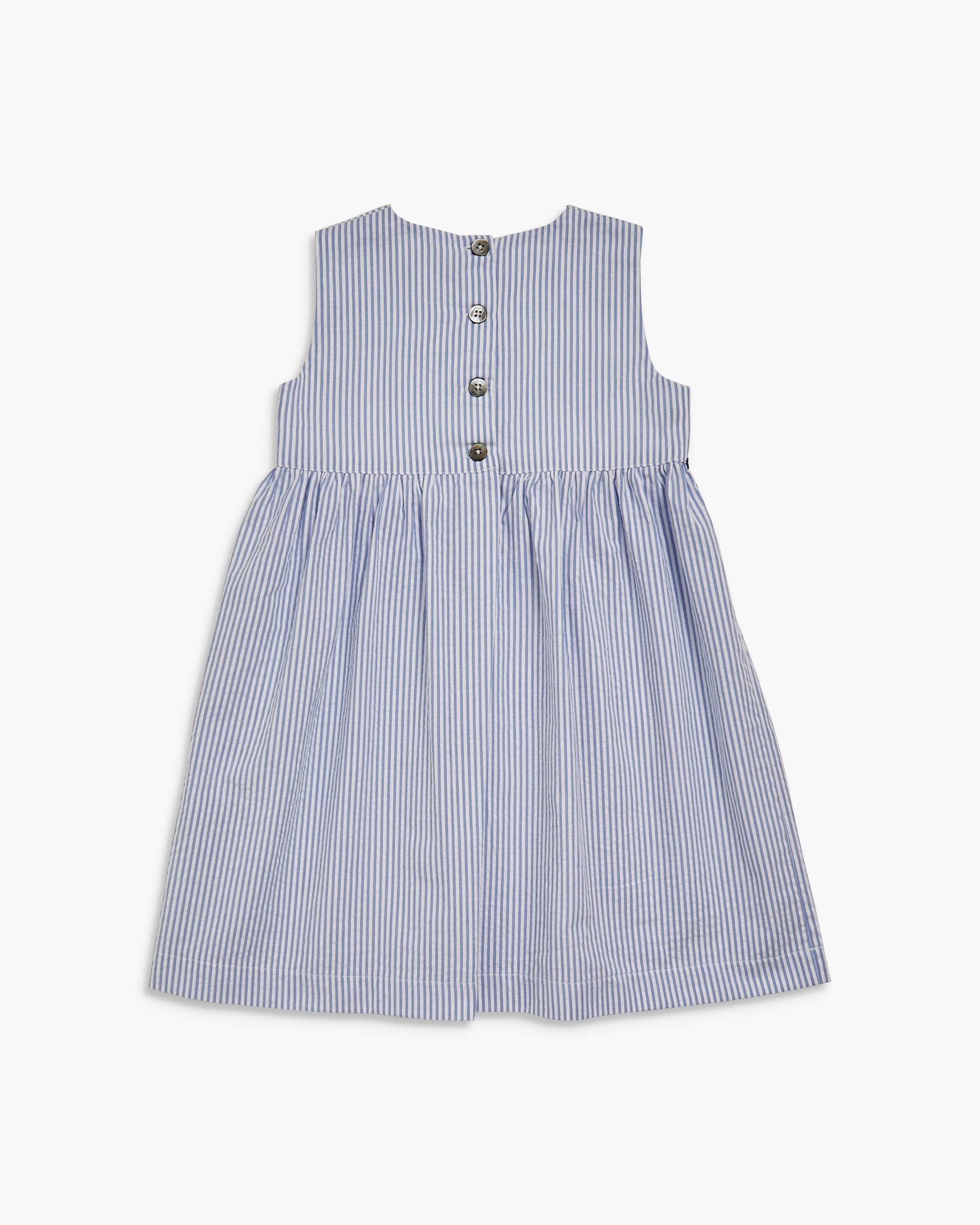 Miel Dress Blue Stripe Seersucker
