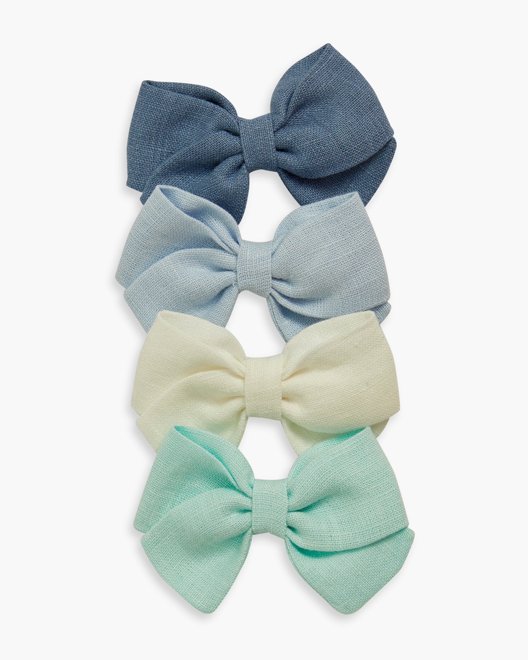Mona Linen Bow Milk White