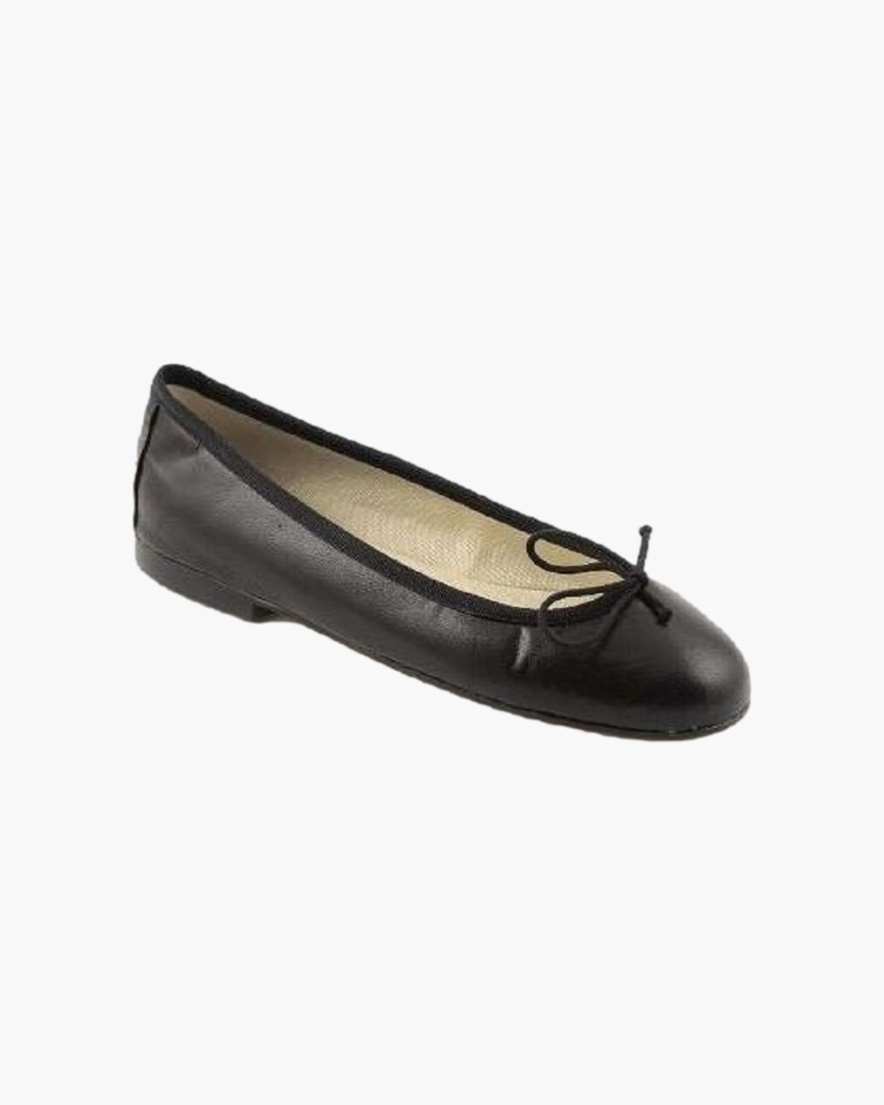 Ballet Leather Pumps Navy