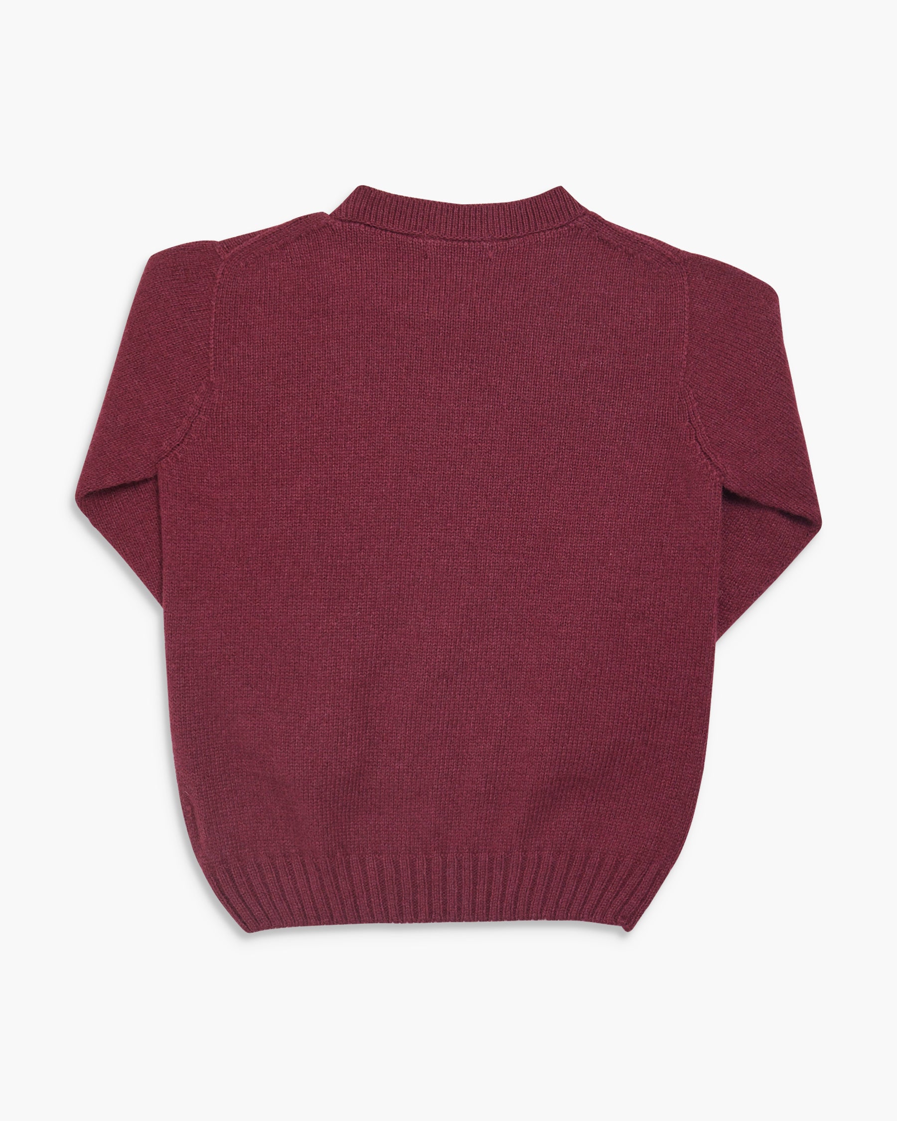 Maroon sweater on a white background