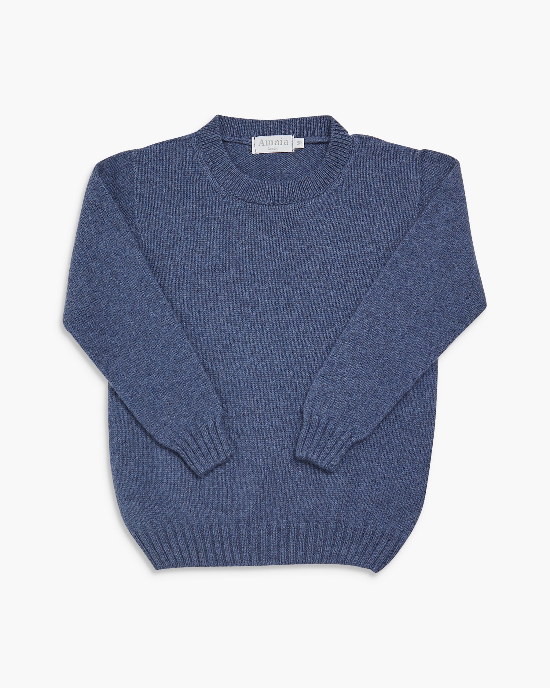 Blue sweater on a white background