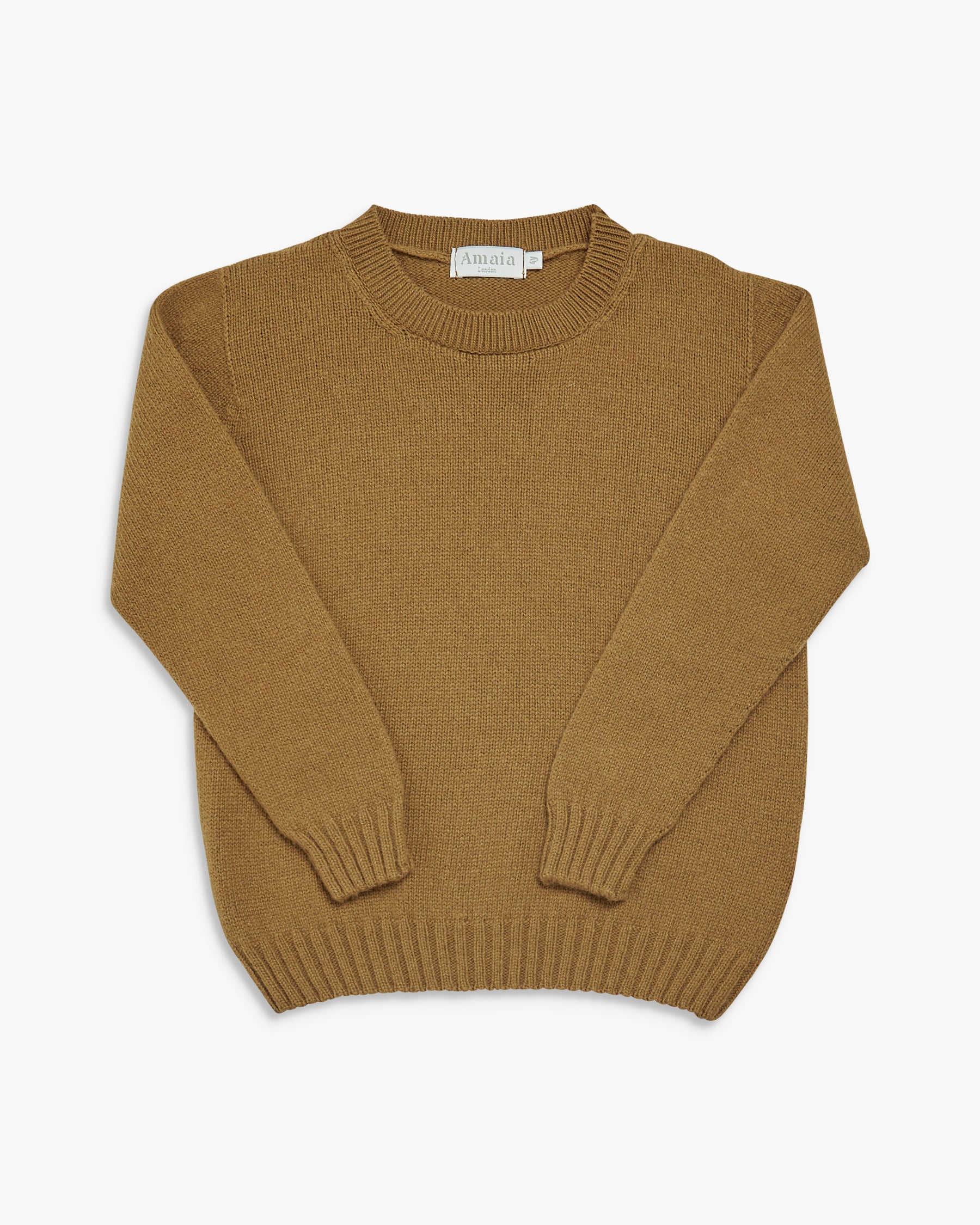 Brown sweater on a white background