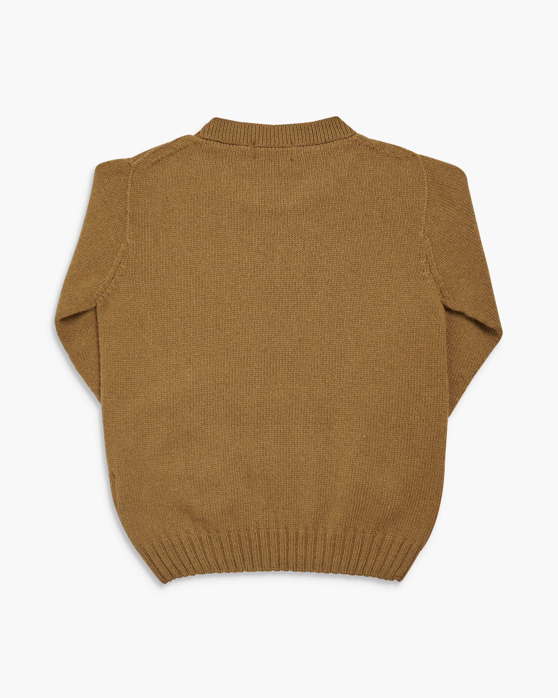 Brown knitted sweater on a white background