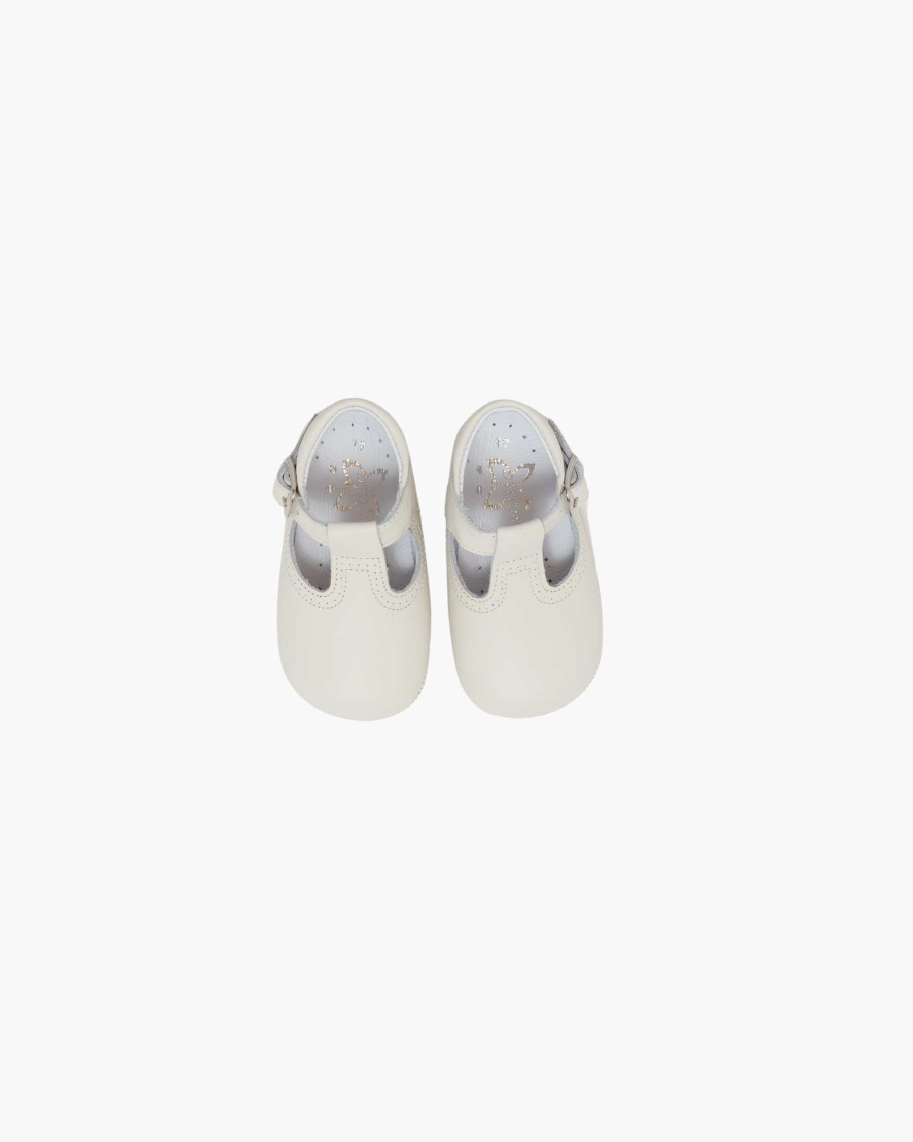 Baby Boy Pram T-Bar Shoes Cream