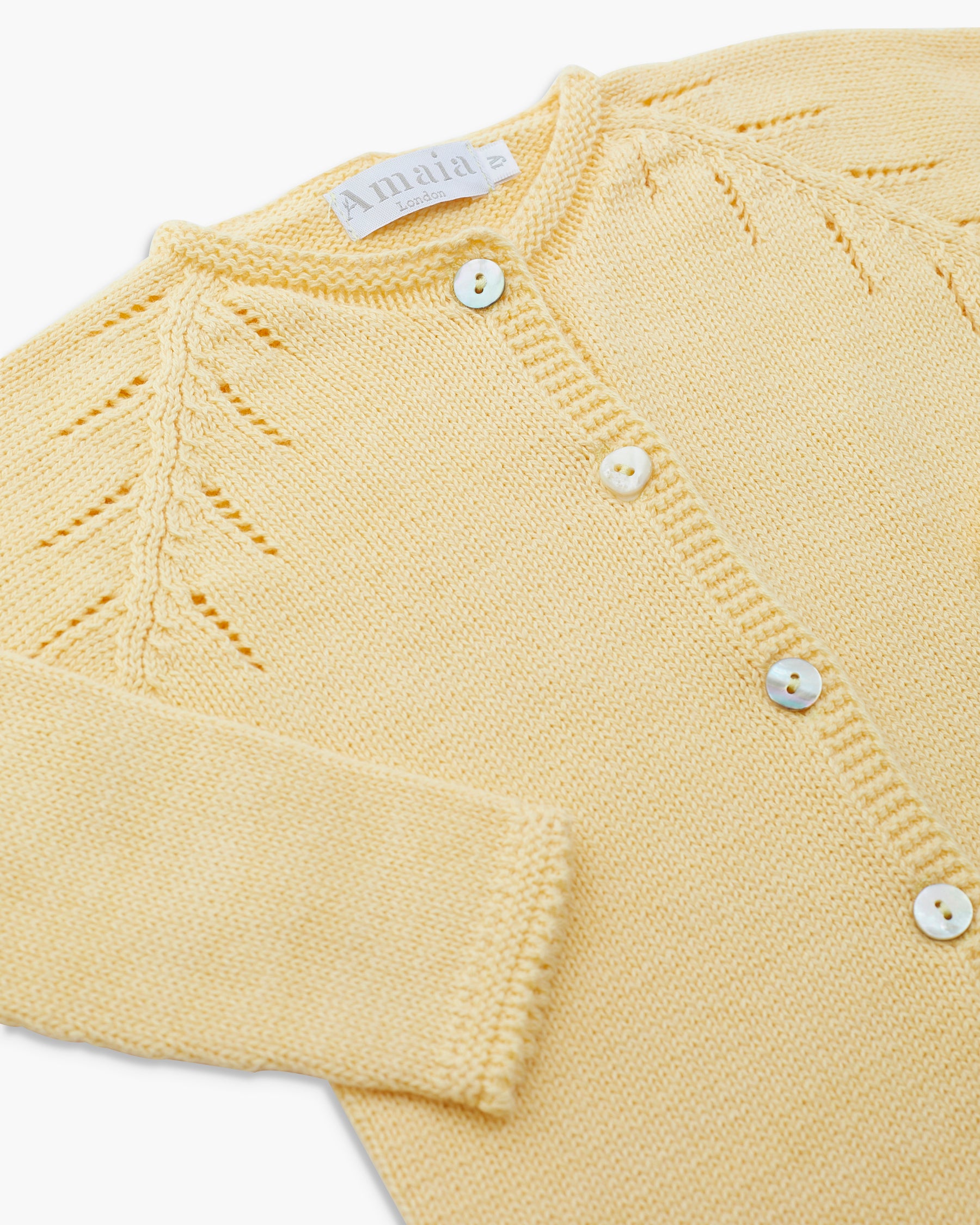 Puce Baby Cardigan Yellow