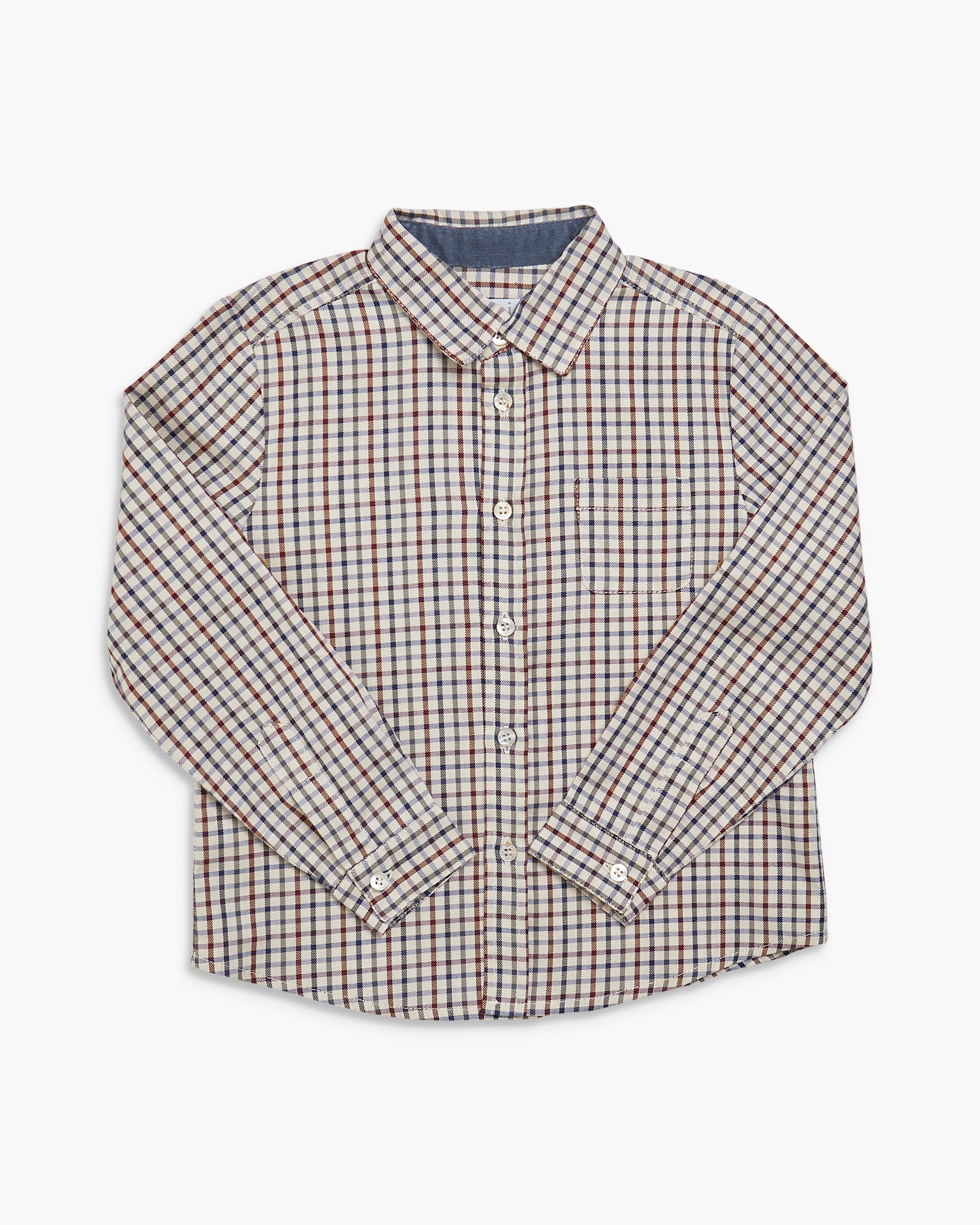 Checkered shirt on a white background