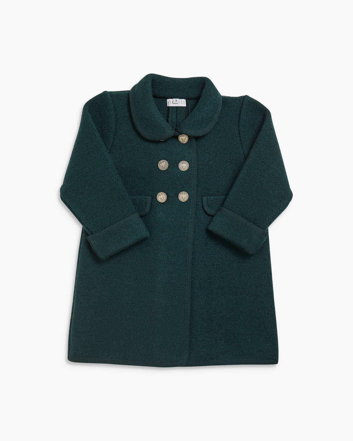 Razorbill Coat in green, as worn by Princess Charlotte