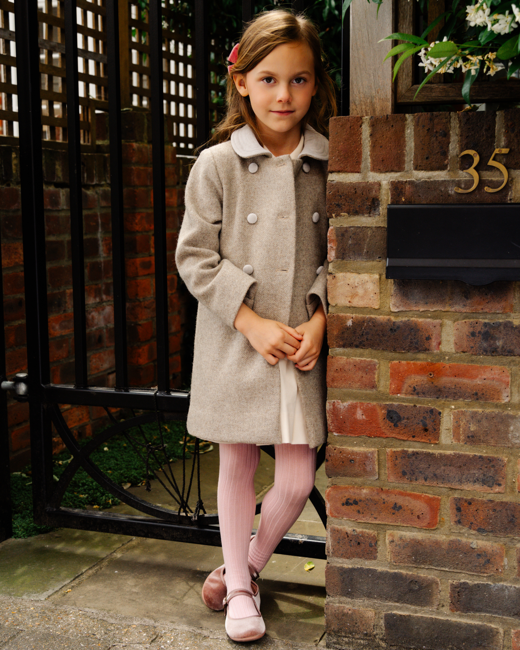 Ribbed Tights Dusty Pink