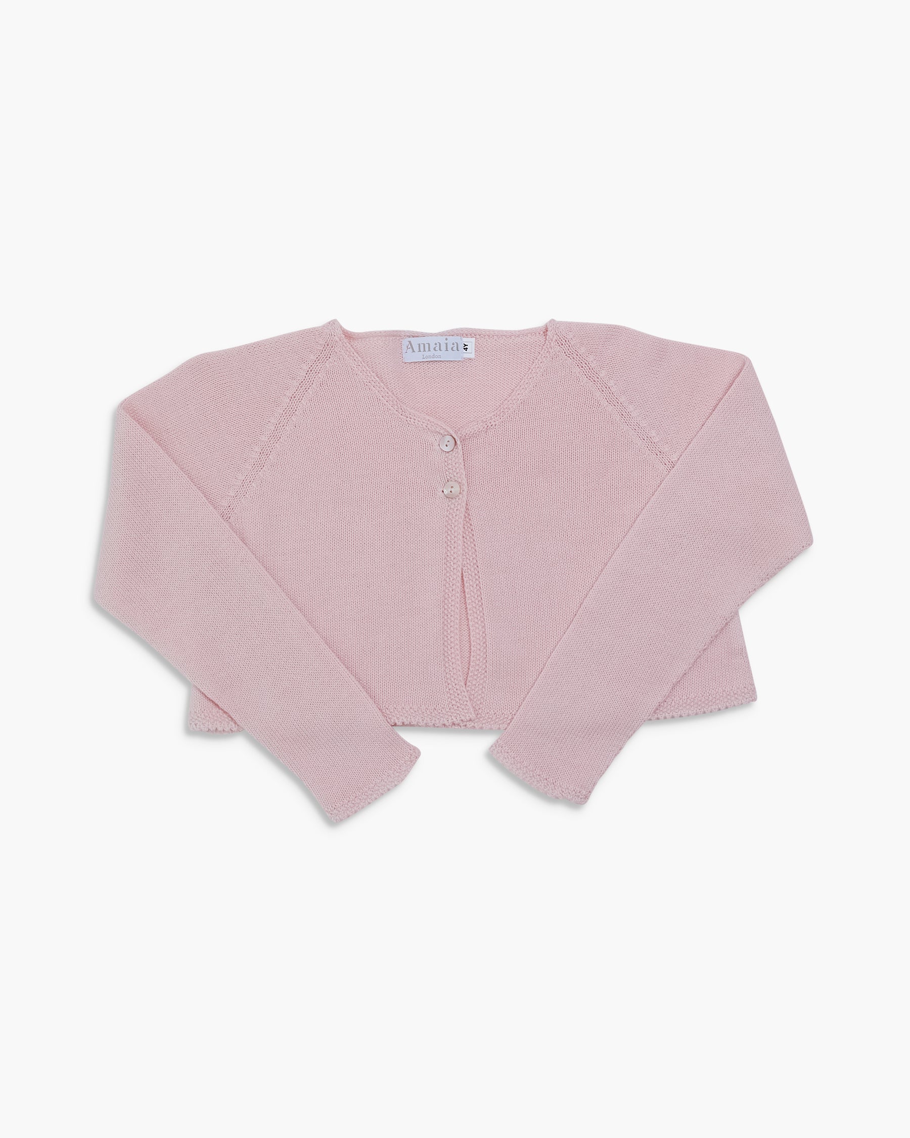 Rose Cropped Cardigan Pink