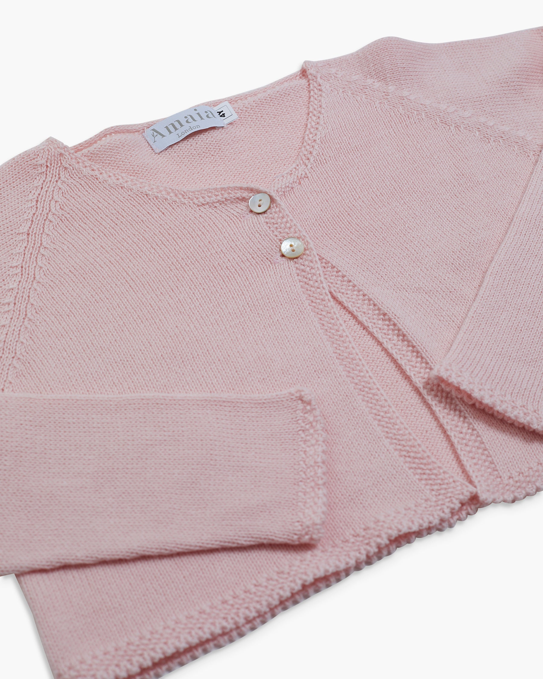 Rose Cropped Cardigan Pink