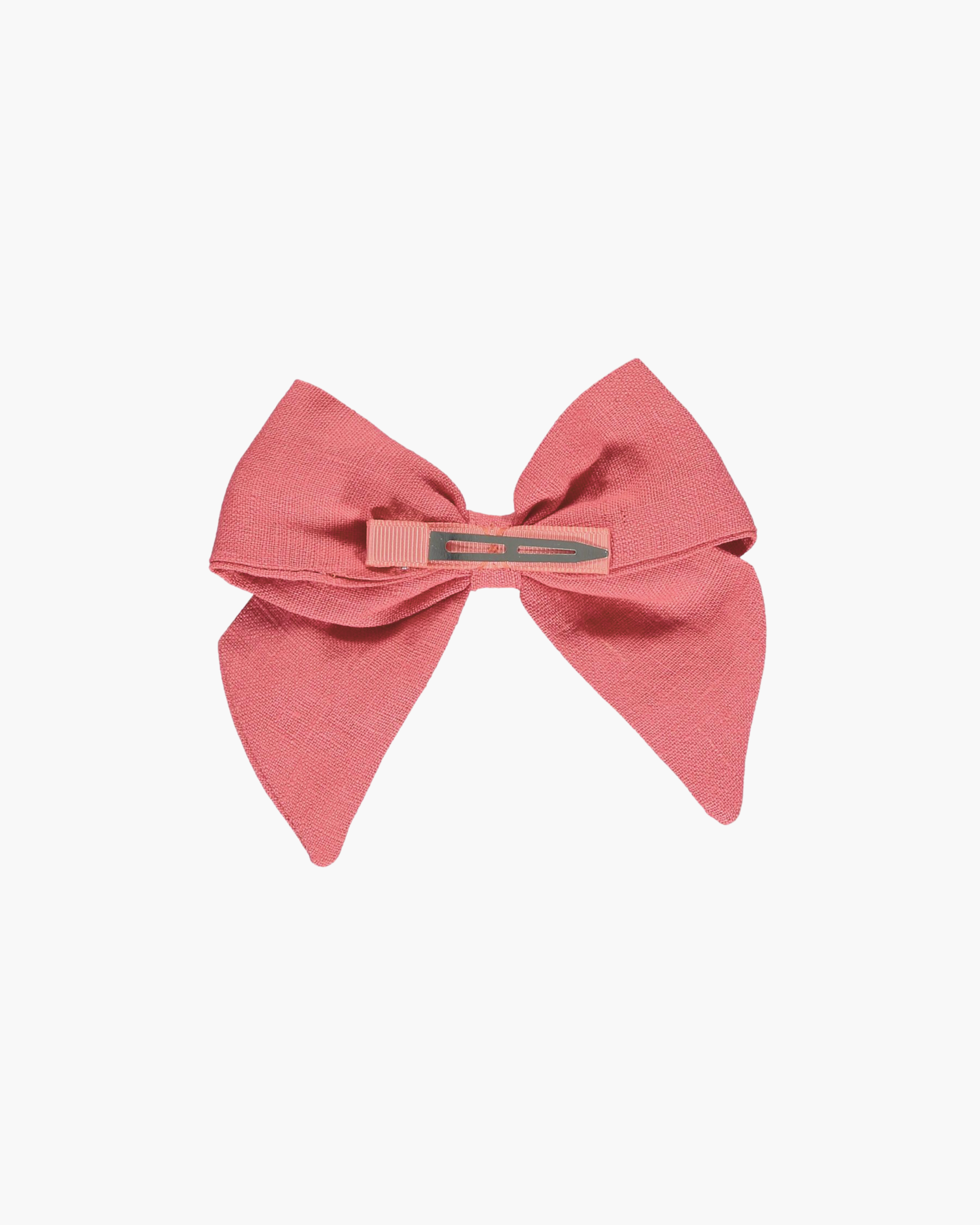 Linen Sailor Bow Coral