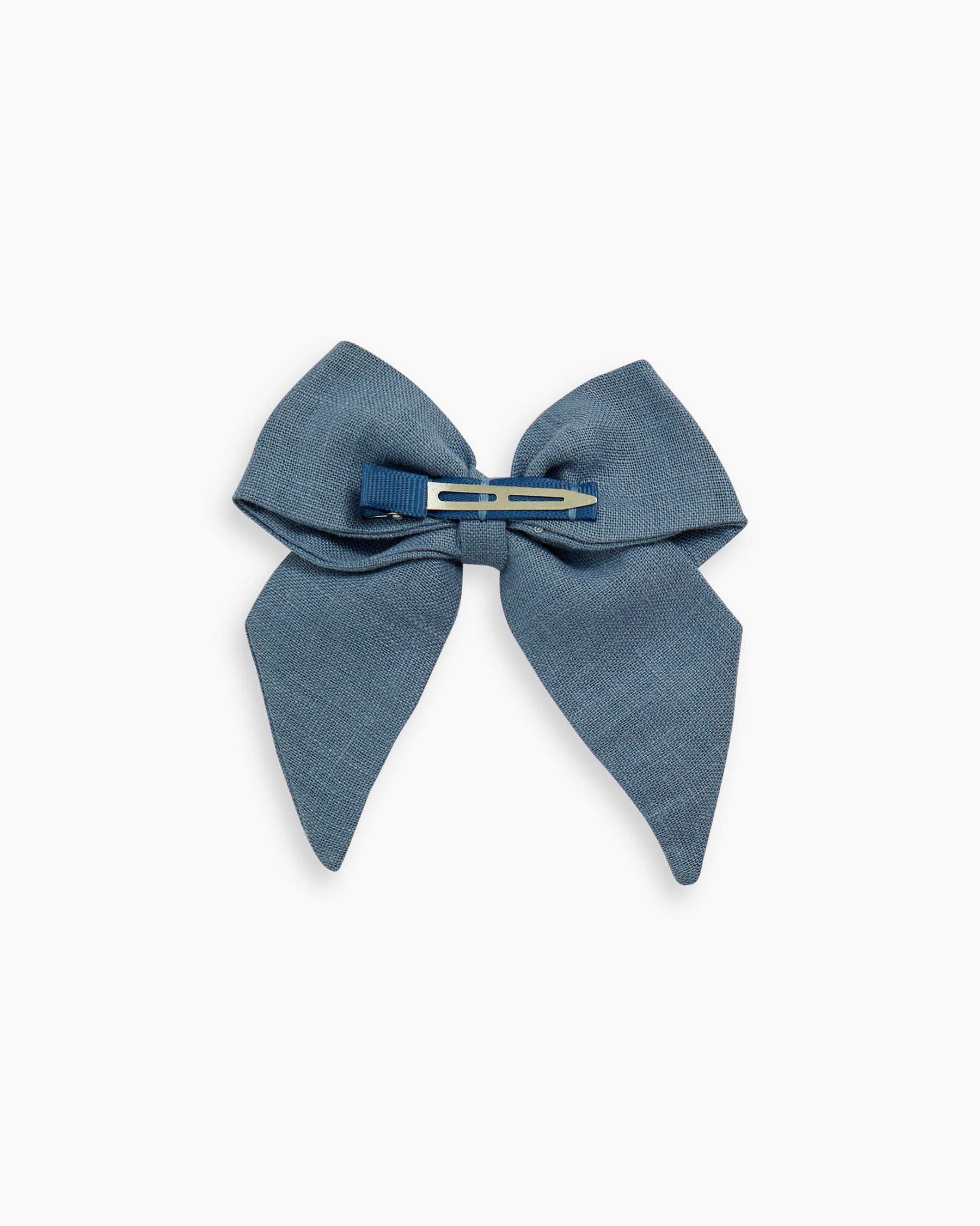 Linen Sailor Bow Mauve Blue