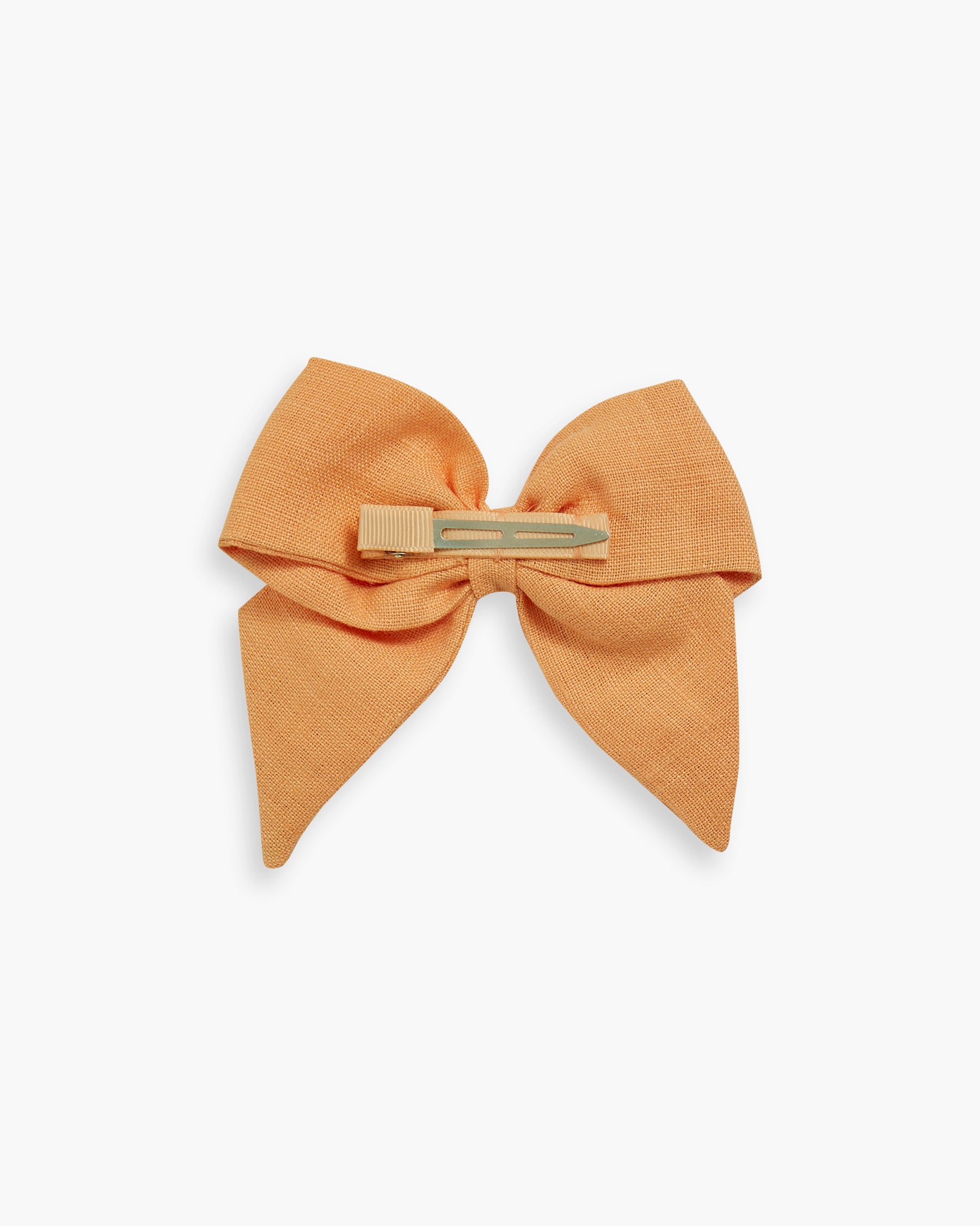 Linen Sailor Bow Peach Orange
